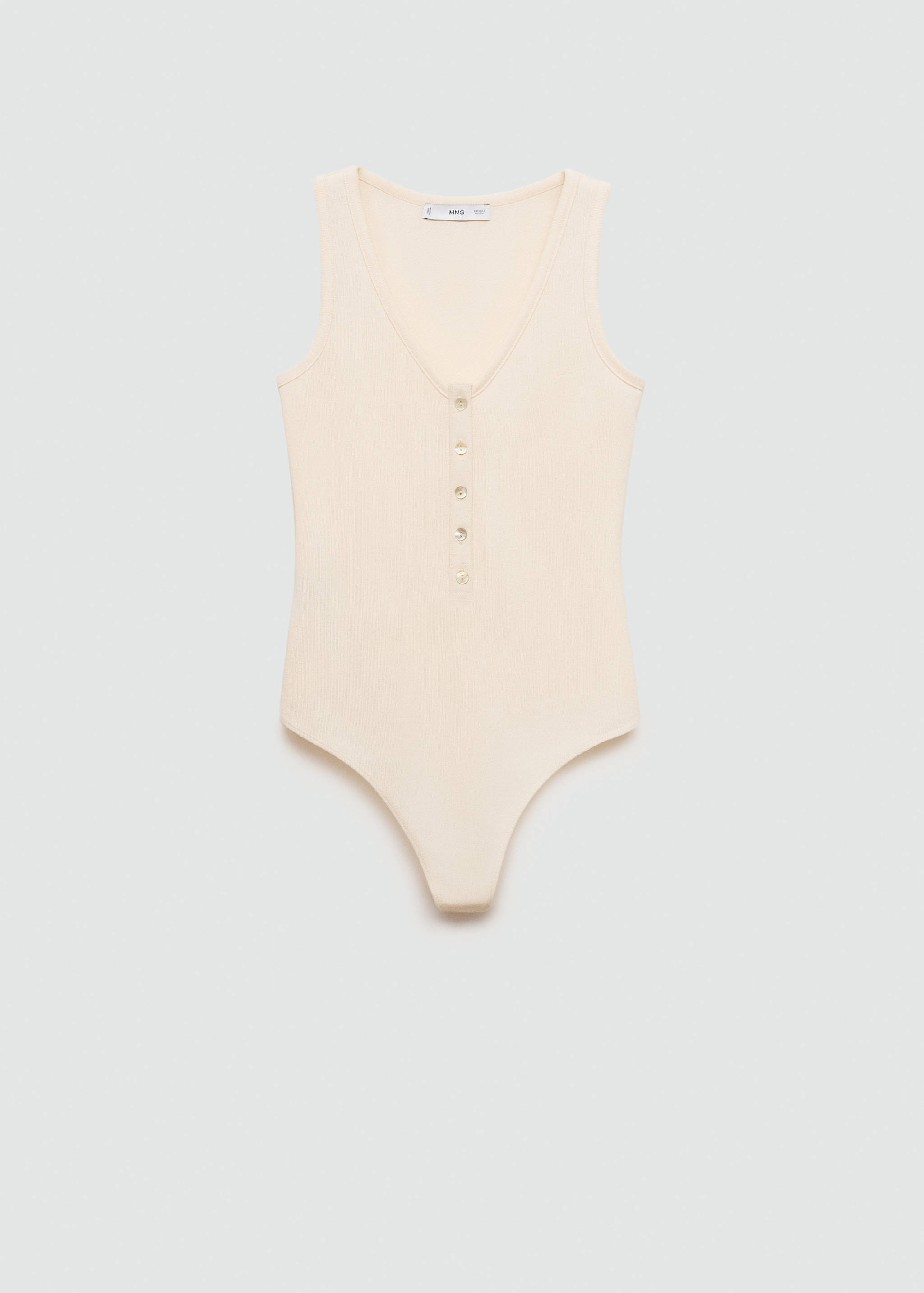V-neck bodysuit with buttons - Article without model