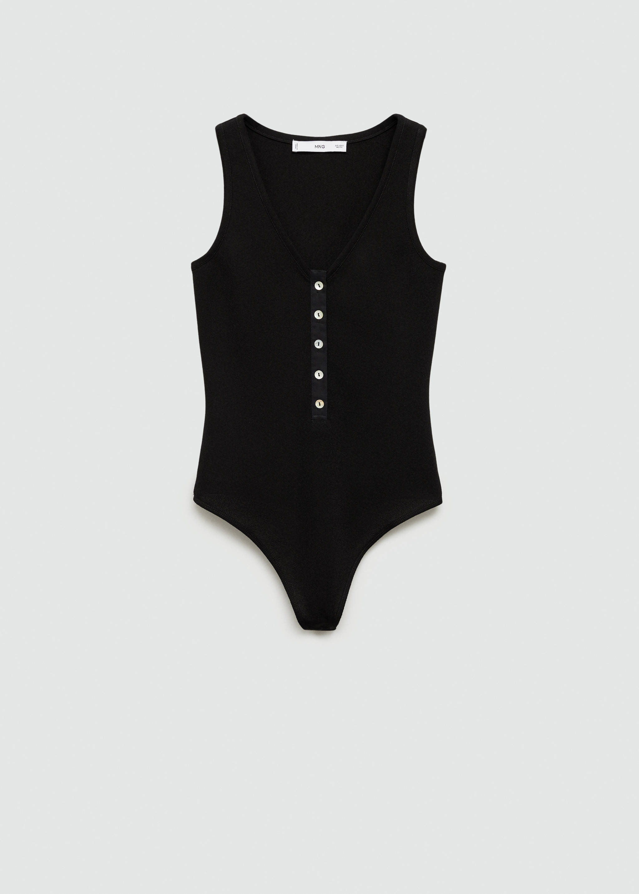 V-neck bodysuit with buttons - Article without model