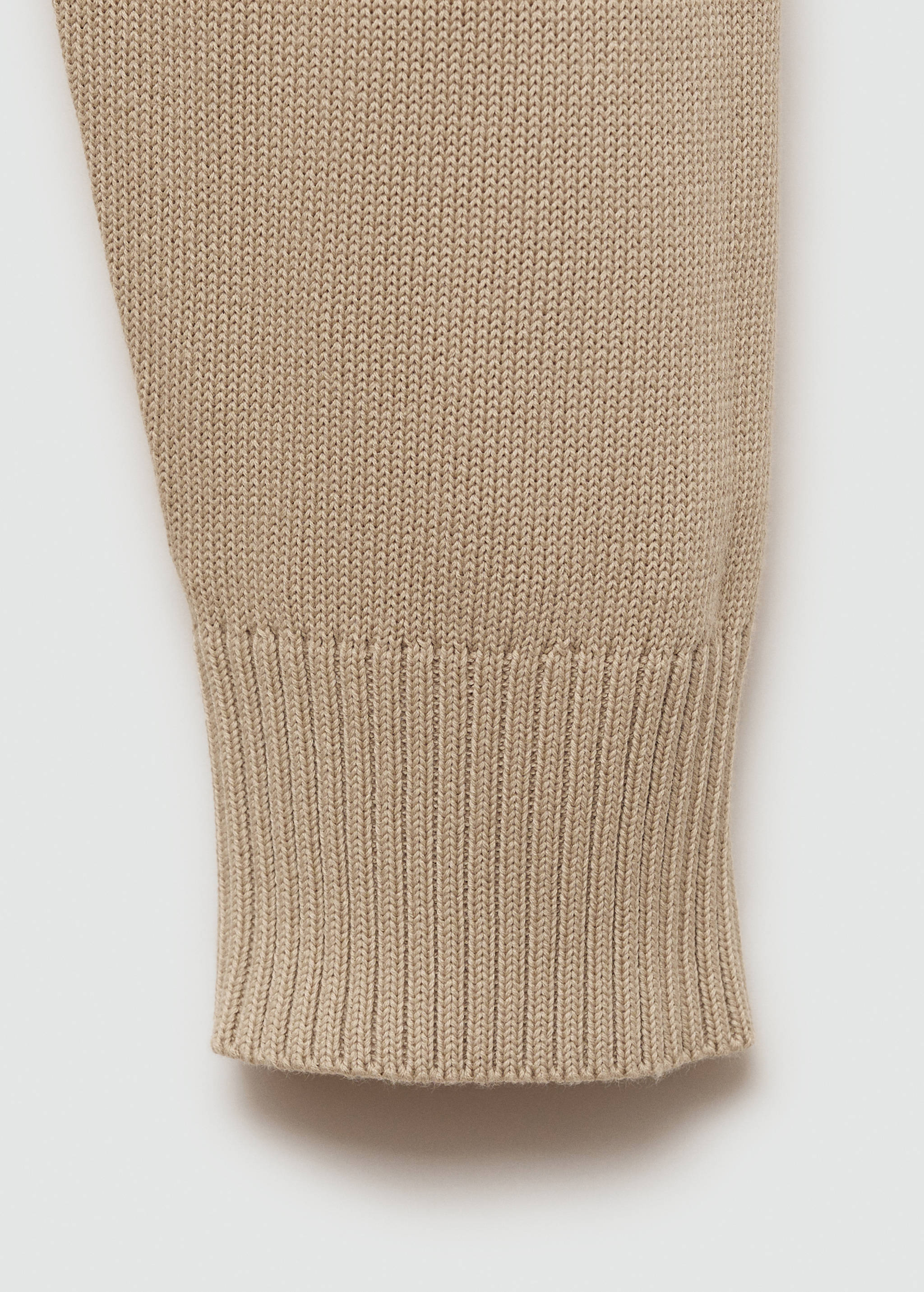 Long-sleeved cotton-knit polo sweater - Details of the article 0