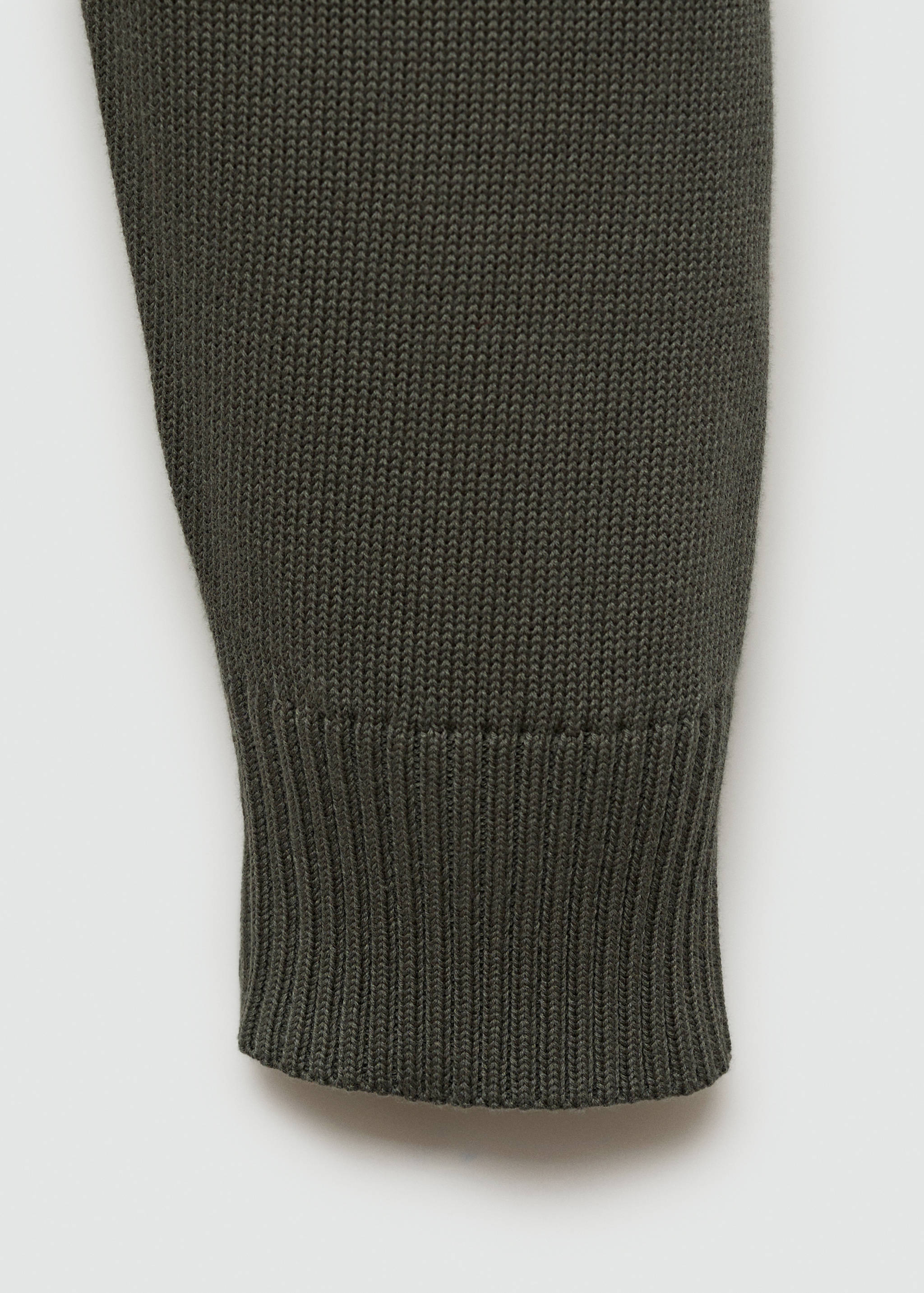 Long-sleeved cotton-knit polo sweater - Details of the article 0