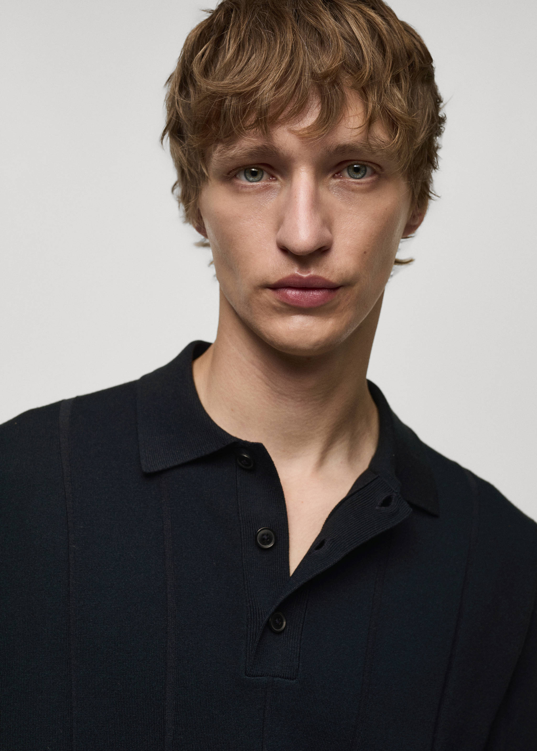 Polo maille fine côtelée - Détail de l'article 1