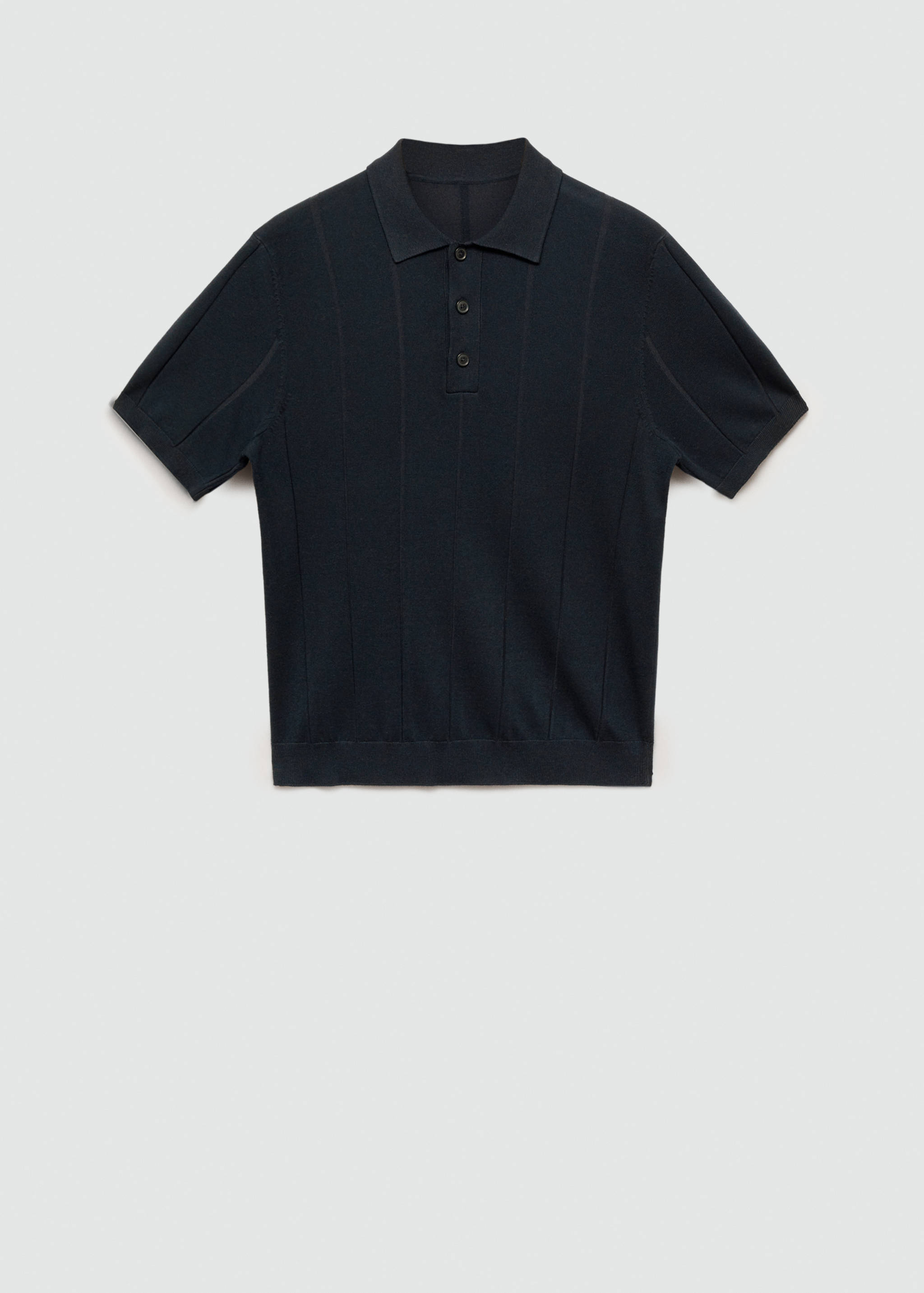 Polo maille fine côtelée - Article sans modèle