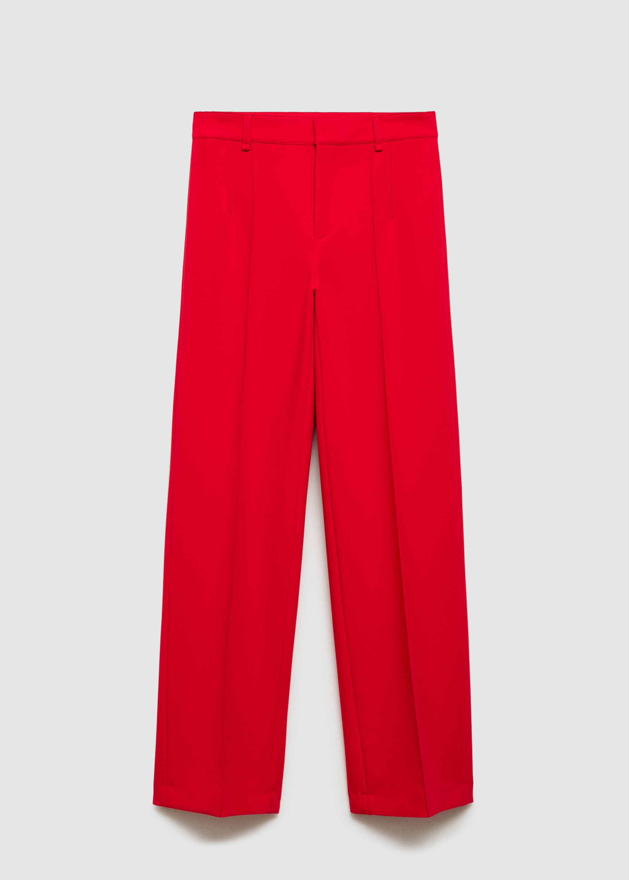 Straight-fit trousers with decorative seams - Article without model