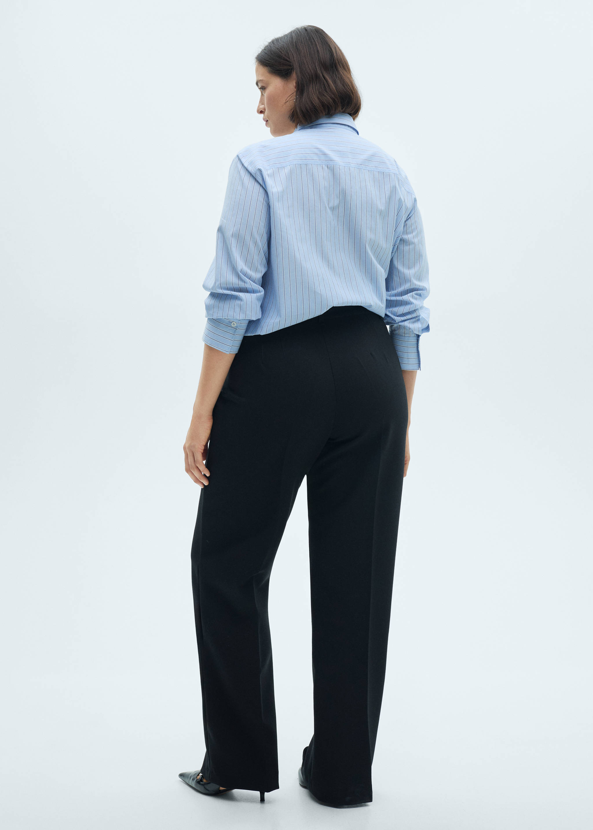 Straight-fit trousers with decorative seams - Details of the article 4
