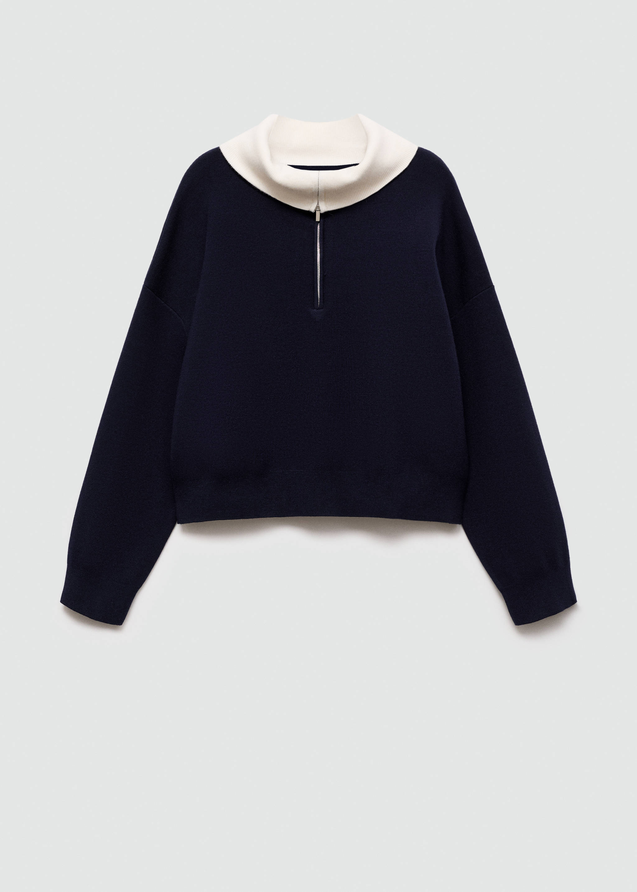 Sweater with contrasting collar - Article without model