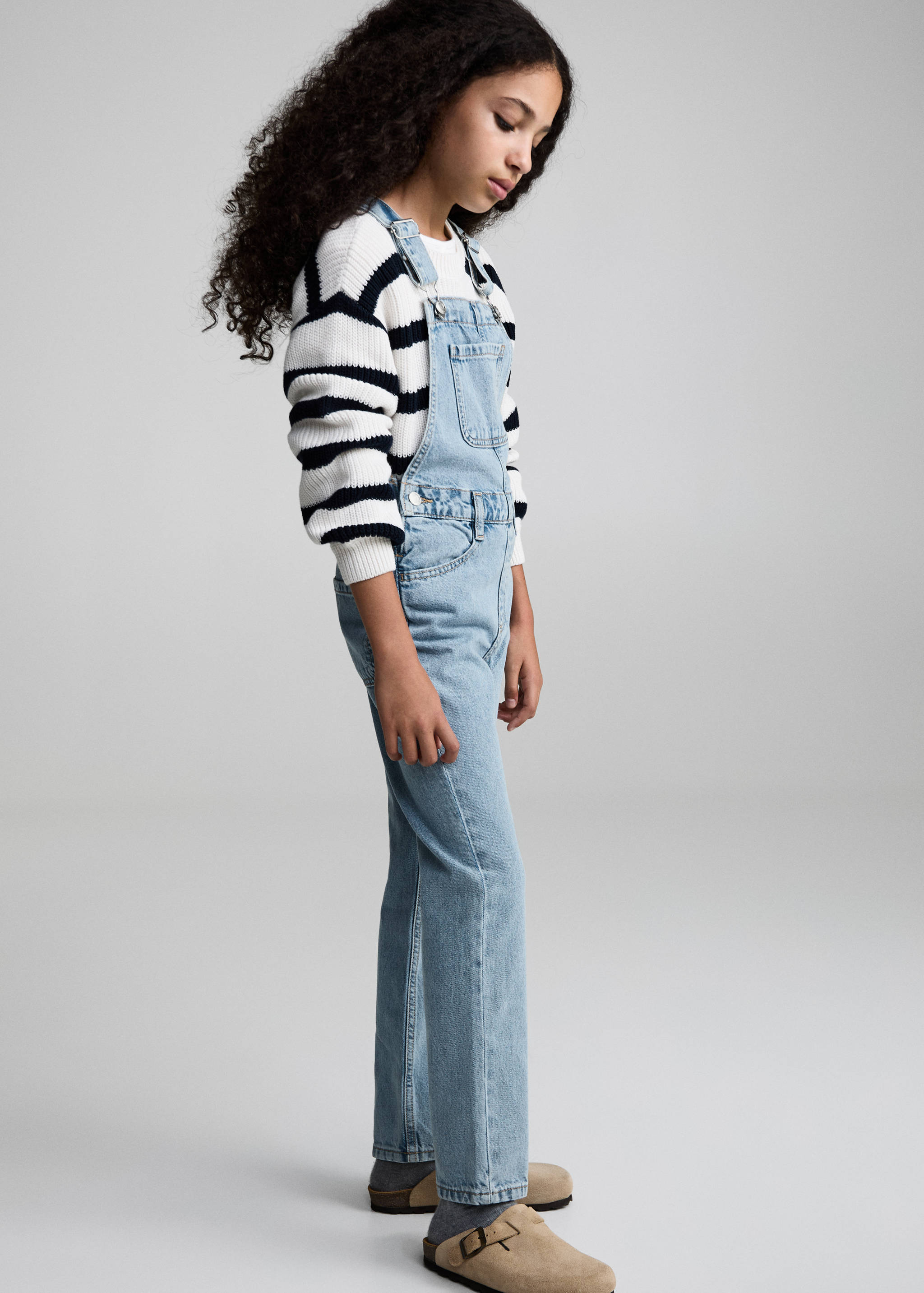 Long denim dungarees - Details of the article 1