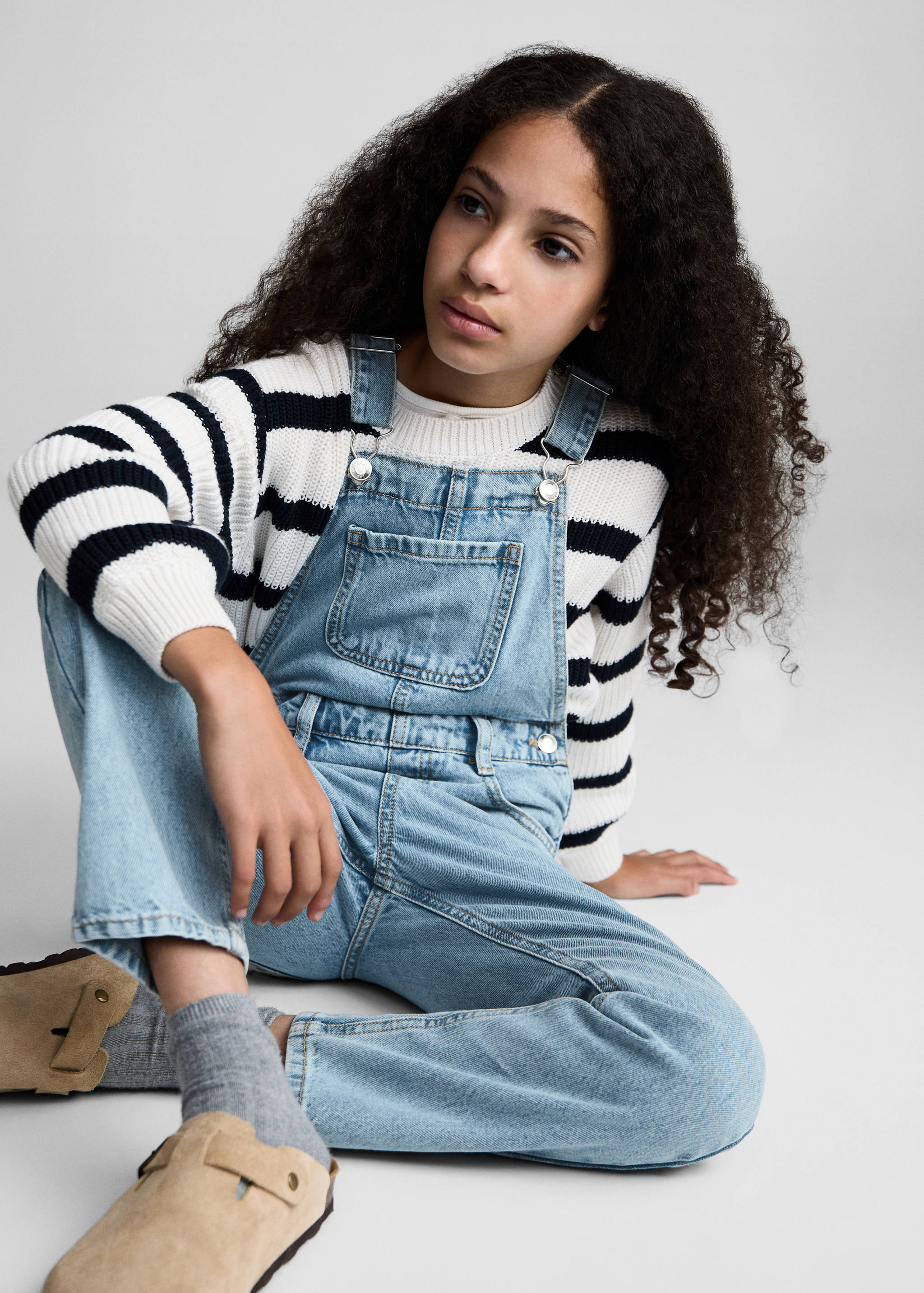Long denim dungarees - Details of the article 2