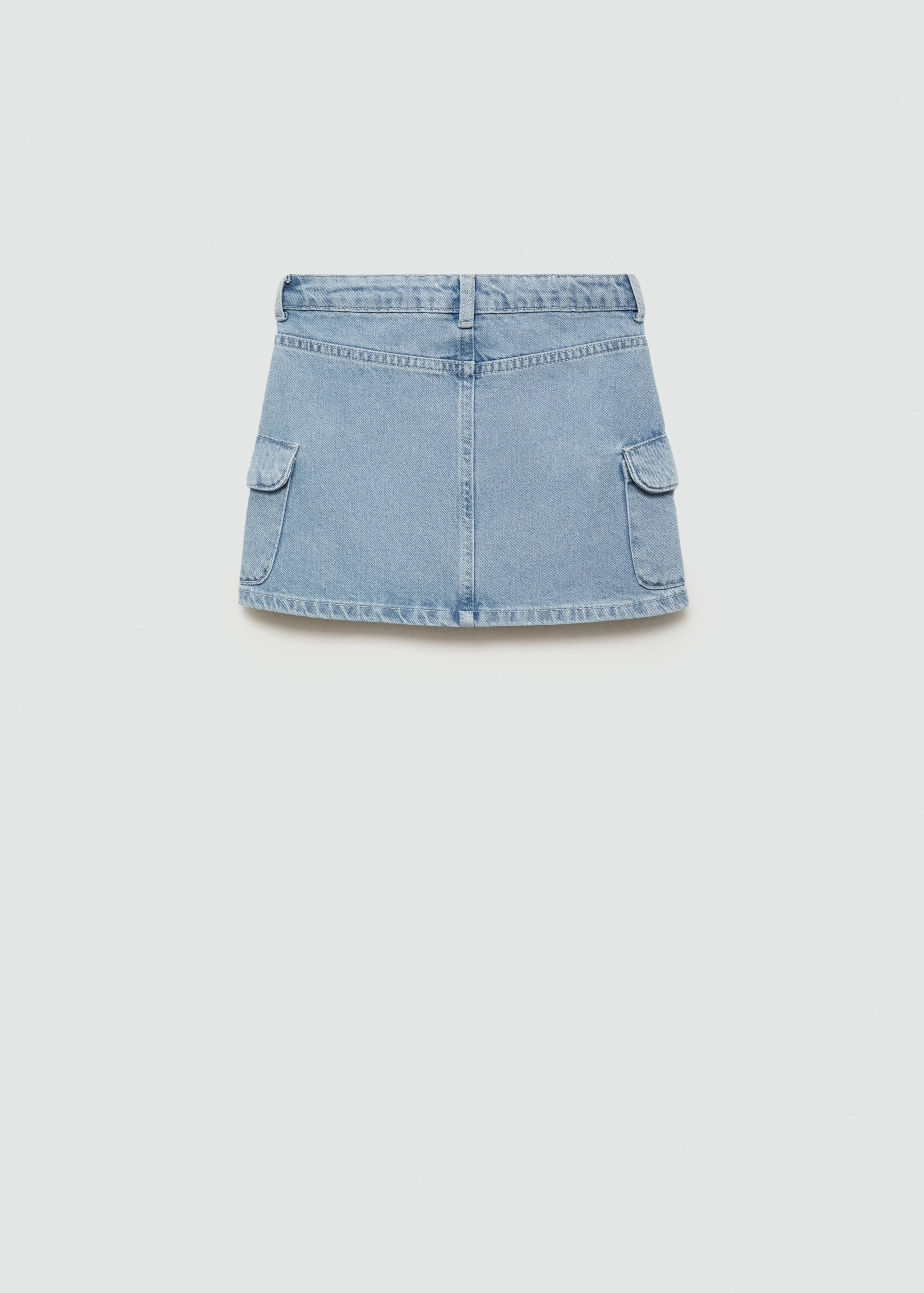 Denim cargo skirt - Reverse of the article