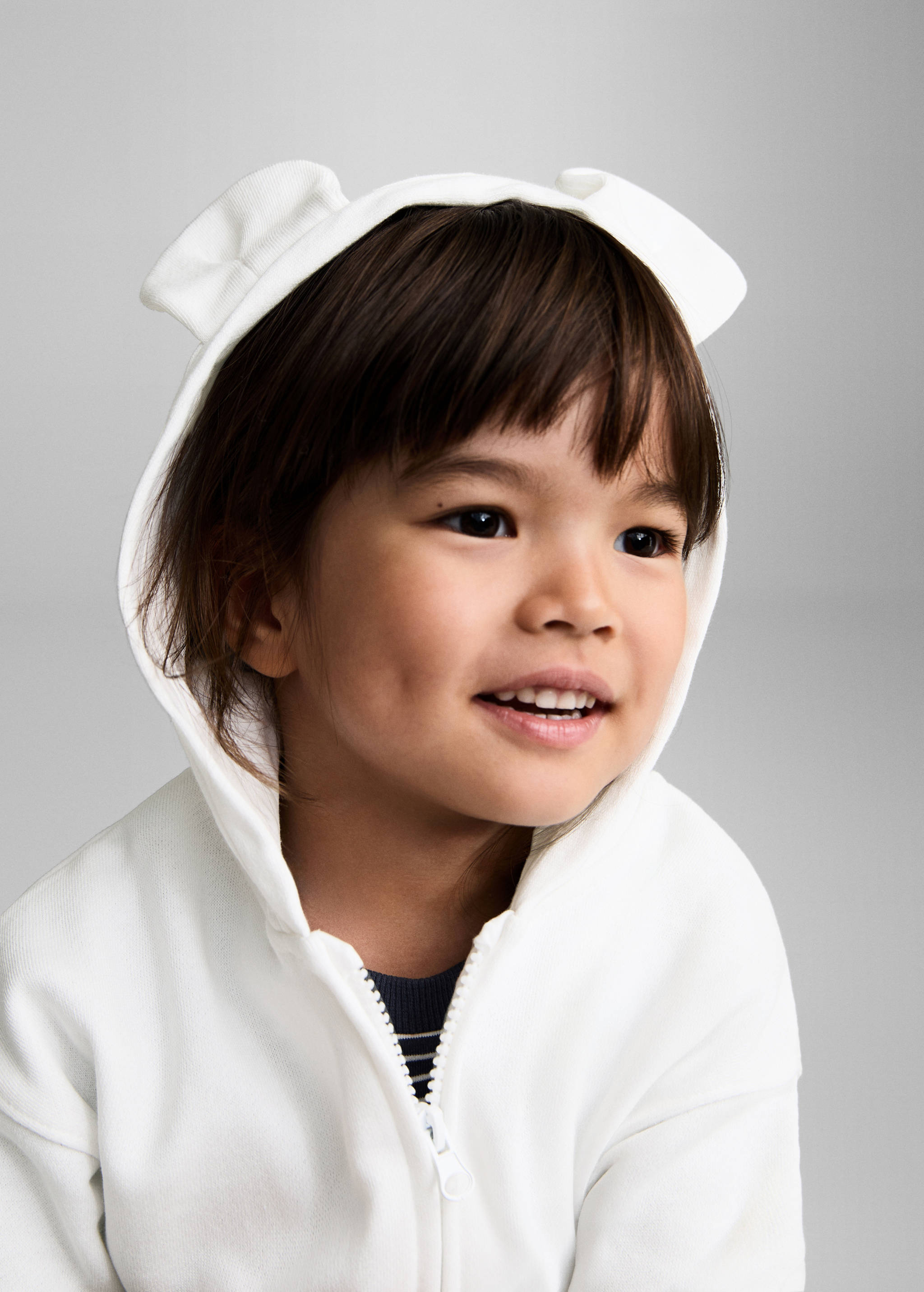 Sweatshirt i bomull med hette - Artikkeldetalj 1