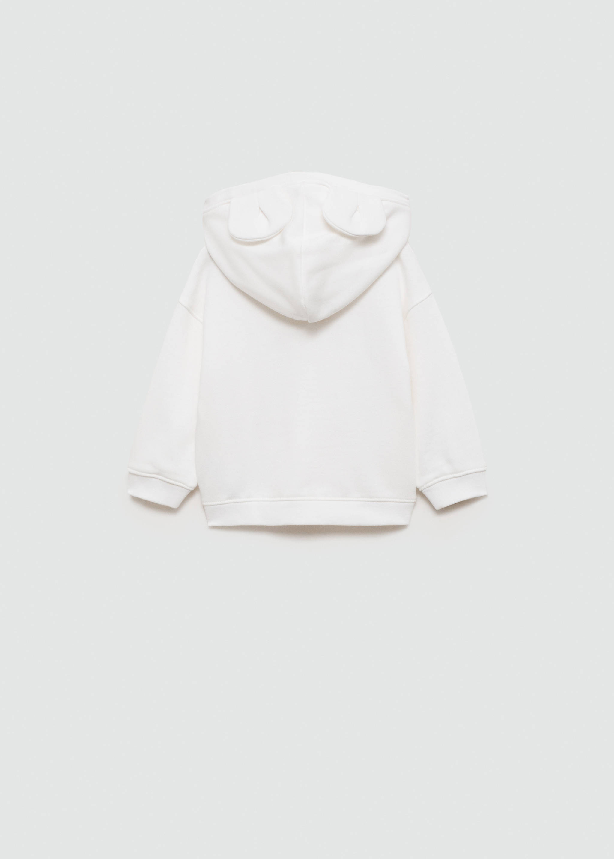 Sweatshirt i bomull med hette - Baksiden av artikkelen