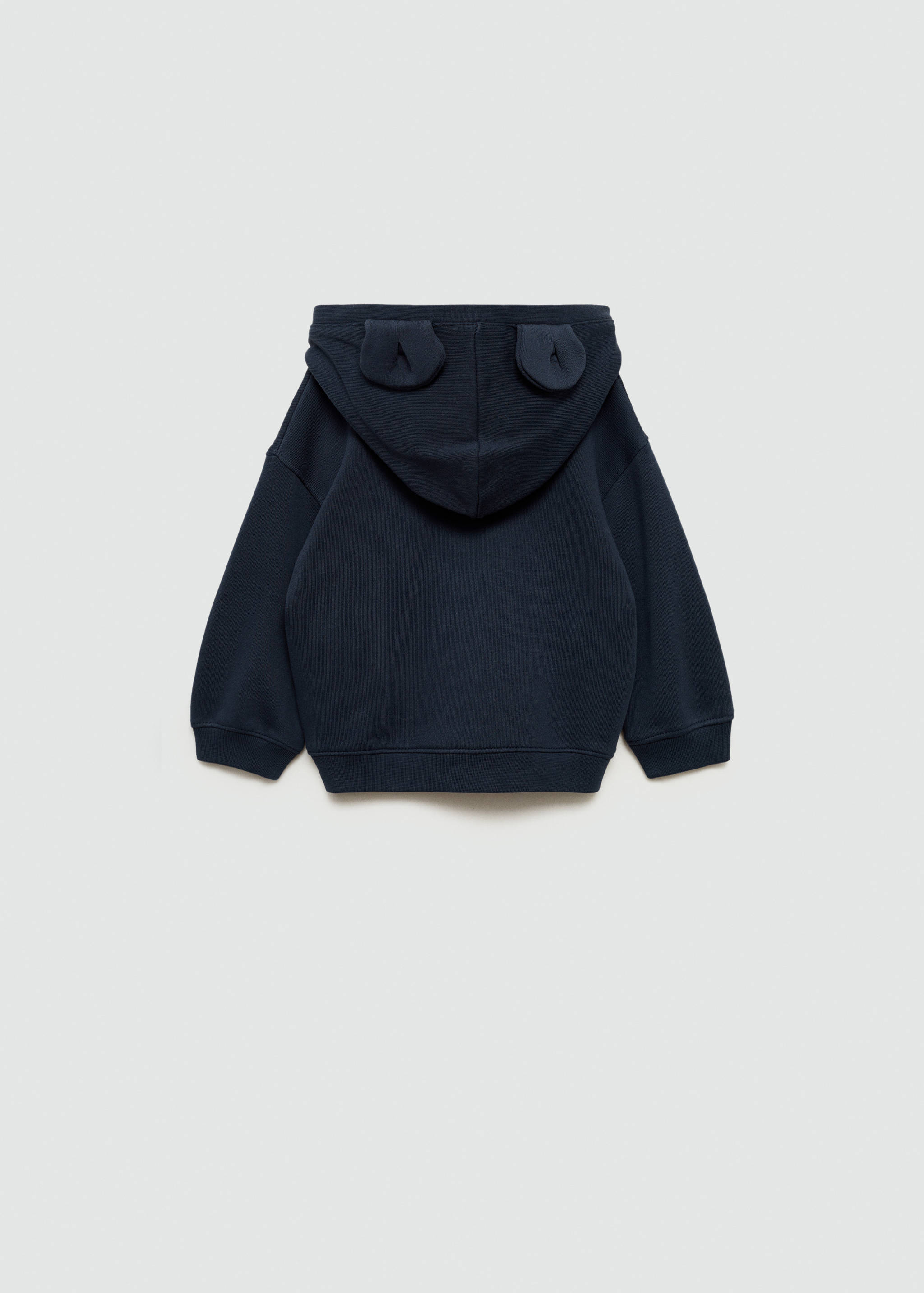 Sweatshirt i bomull med hette - Baksiden av artikkelen