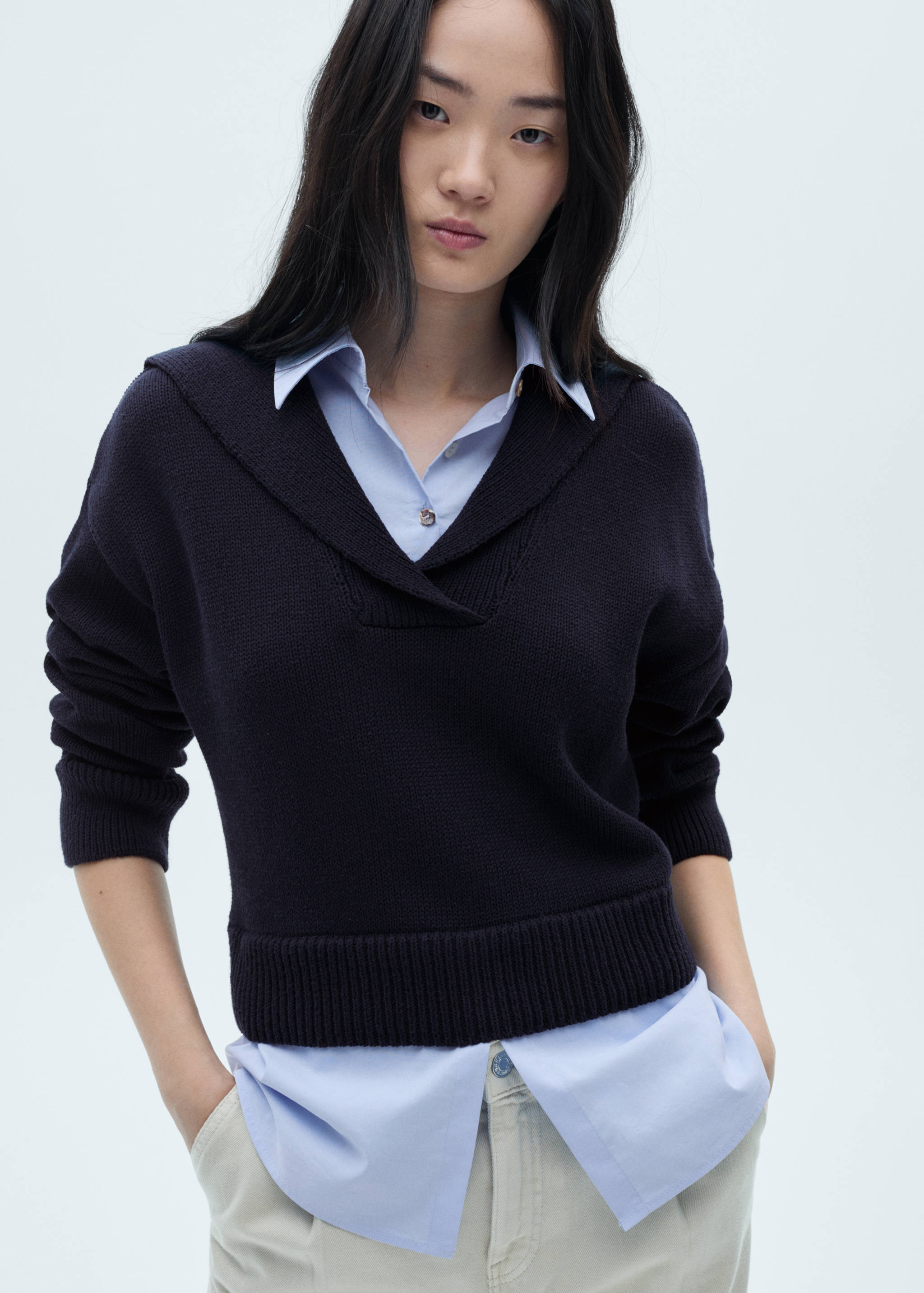 Combined shirt sweater - Medium plane