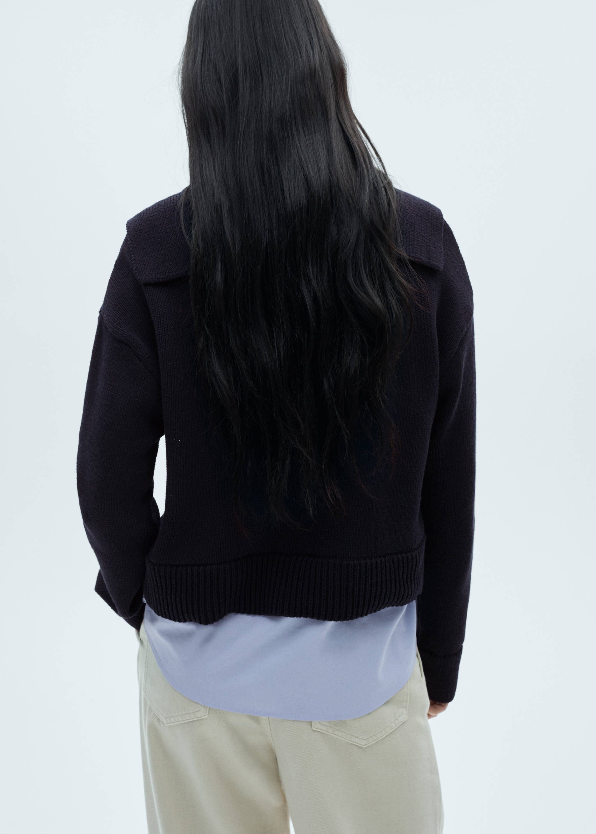 Combined shirt sweater - Reverse of the article