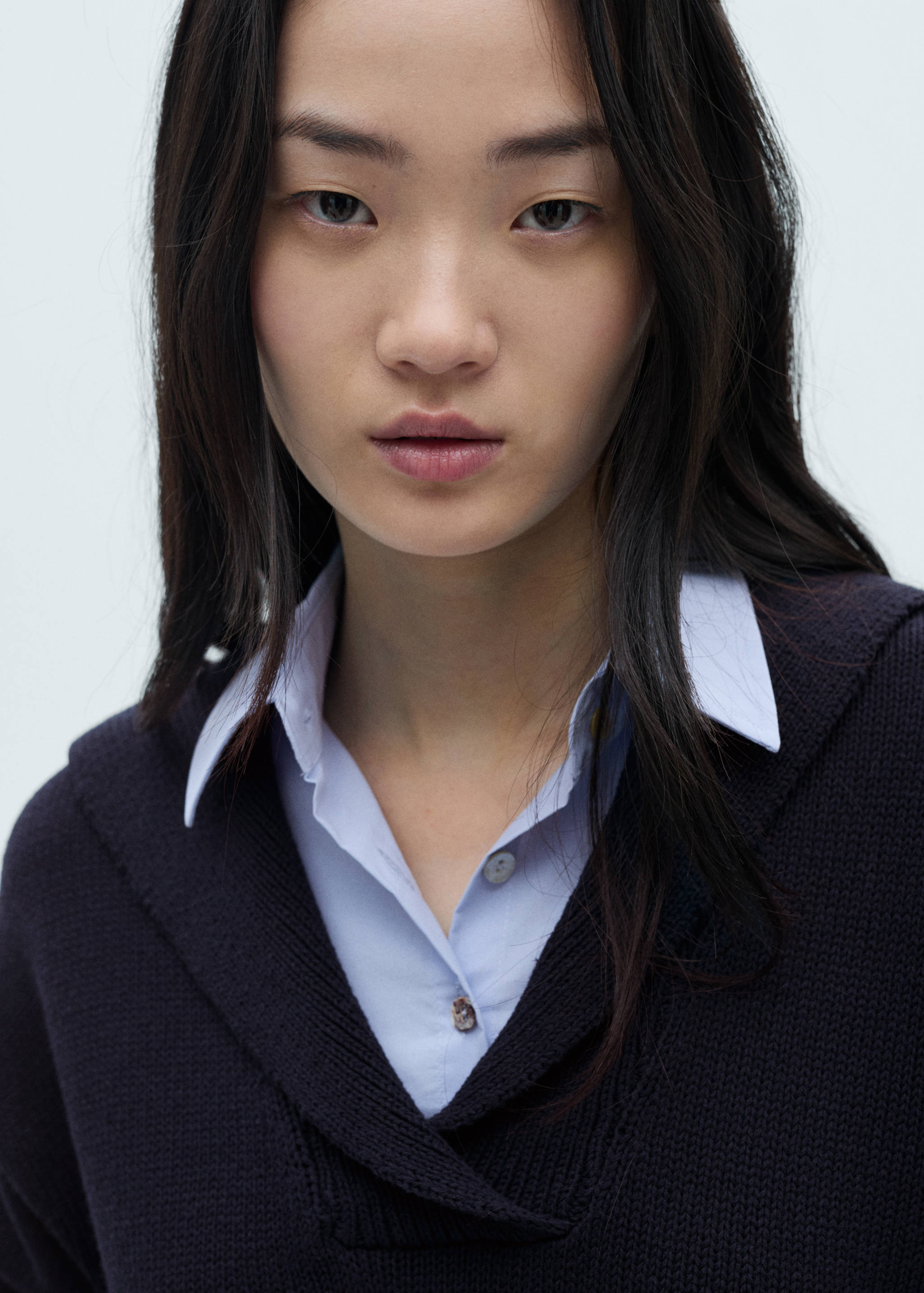 Combined shirt sweater - Details of the article 1