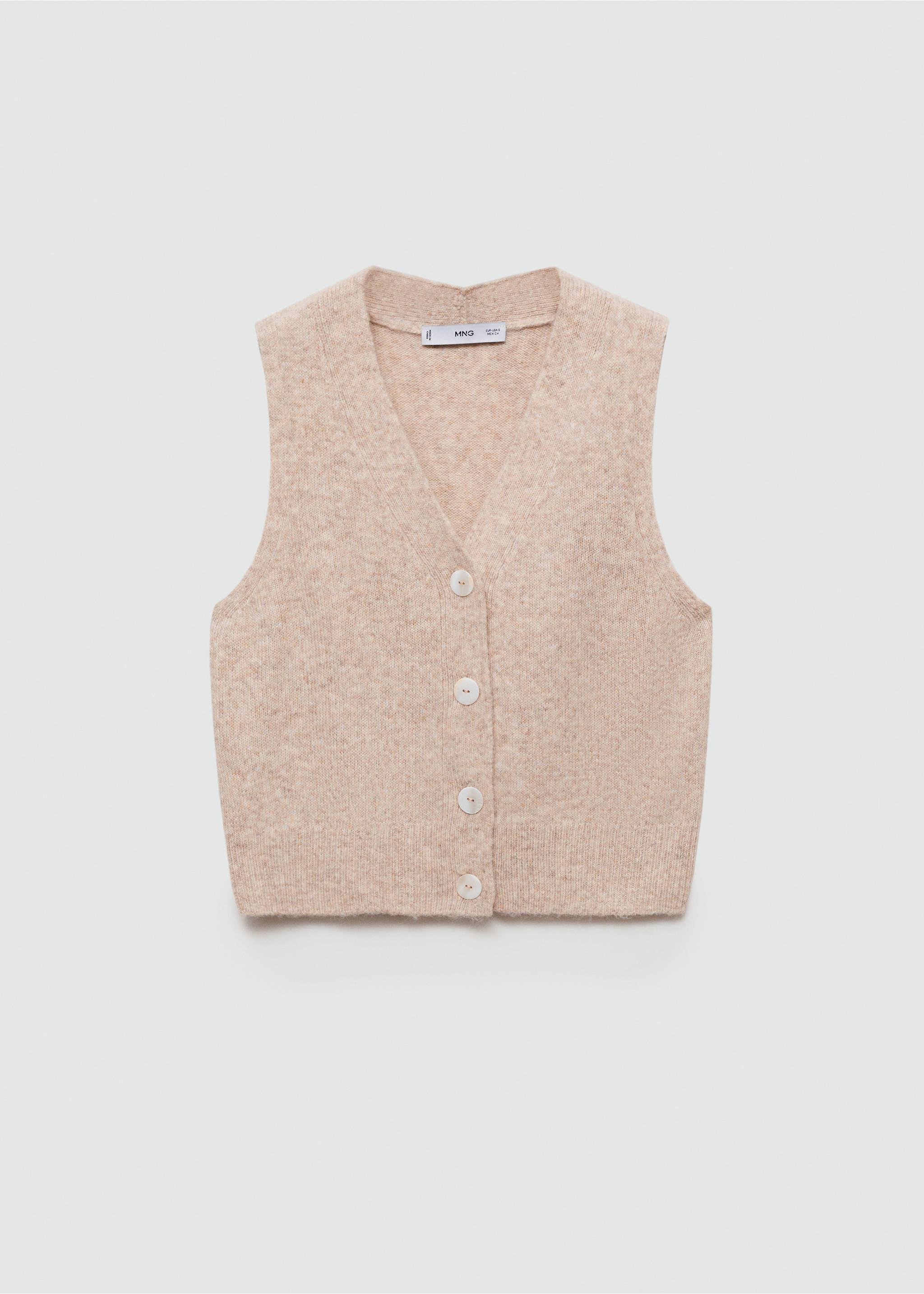 Gilet boutons - Article sans modèle, Sable. Ref: 77094781-00.