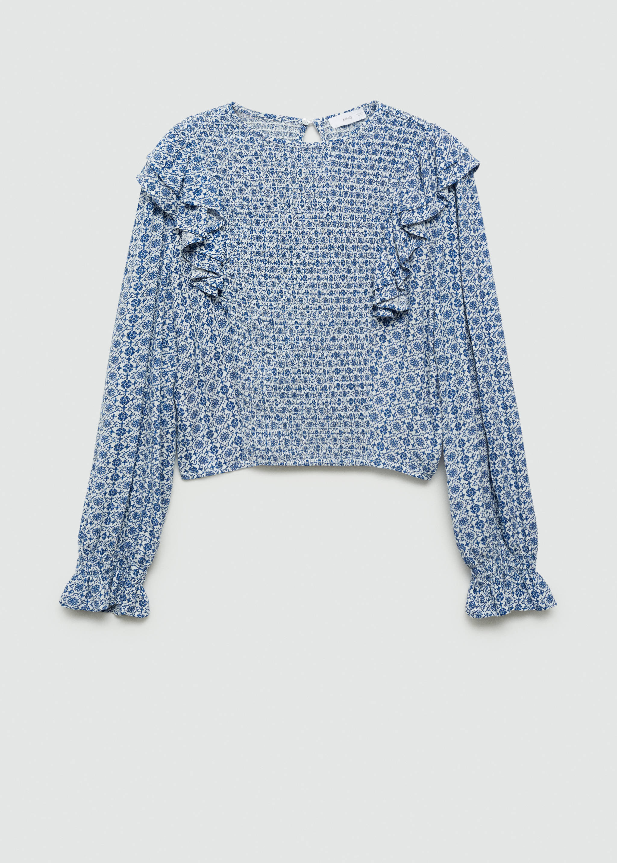 Blouse imprimée à volants - Article sans modèle