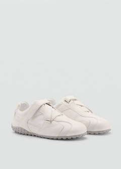 Canvas leather trainers — White 2