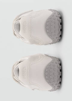 Canvas leather trainers — White 3