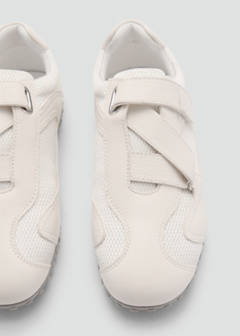 Canvas leather trainers — White 5