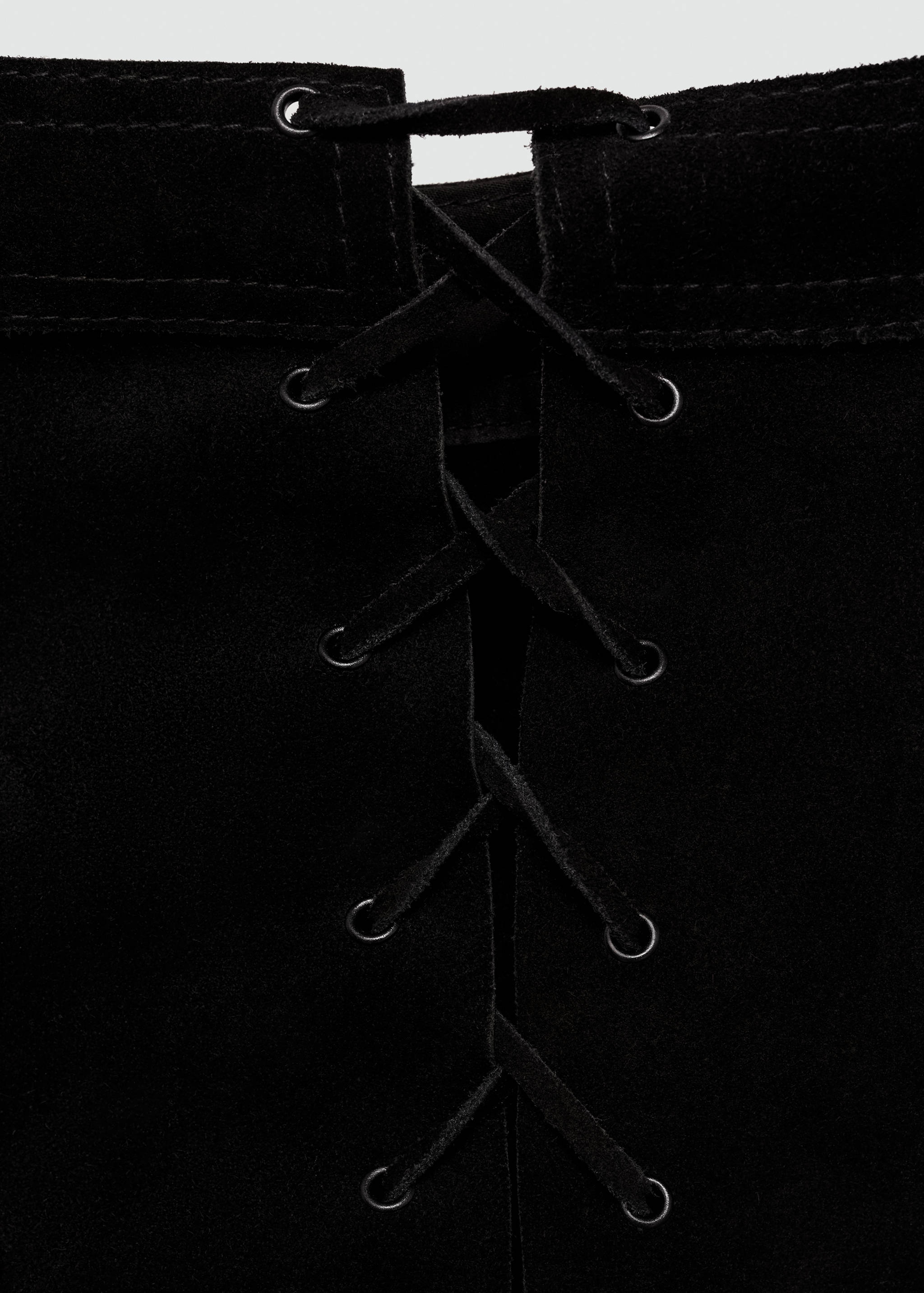 Leather shorts with bow openings - Details of the article 8