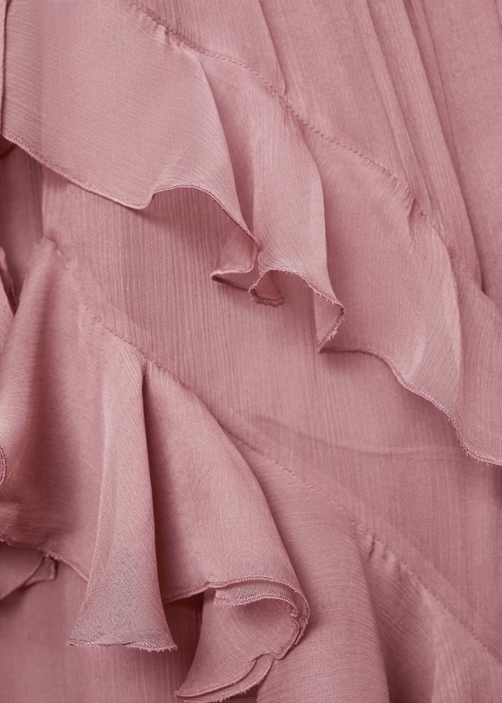 Semi-transparent ruffled chiffon dress - Details of the article 0