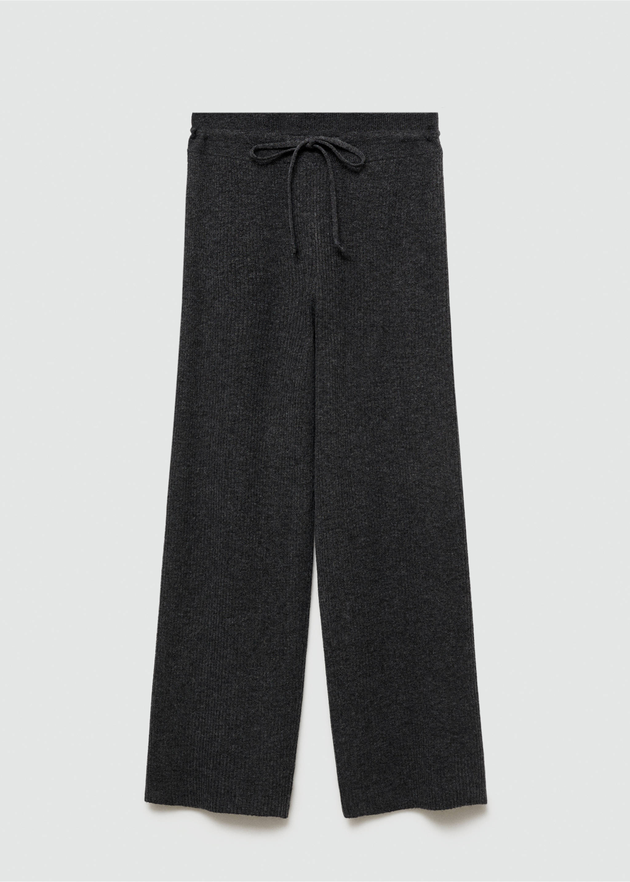 Pantalón punto fino canalé - Artículo sin modelo, Gris antracita. Ref: 77095630-00.