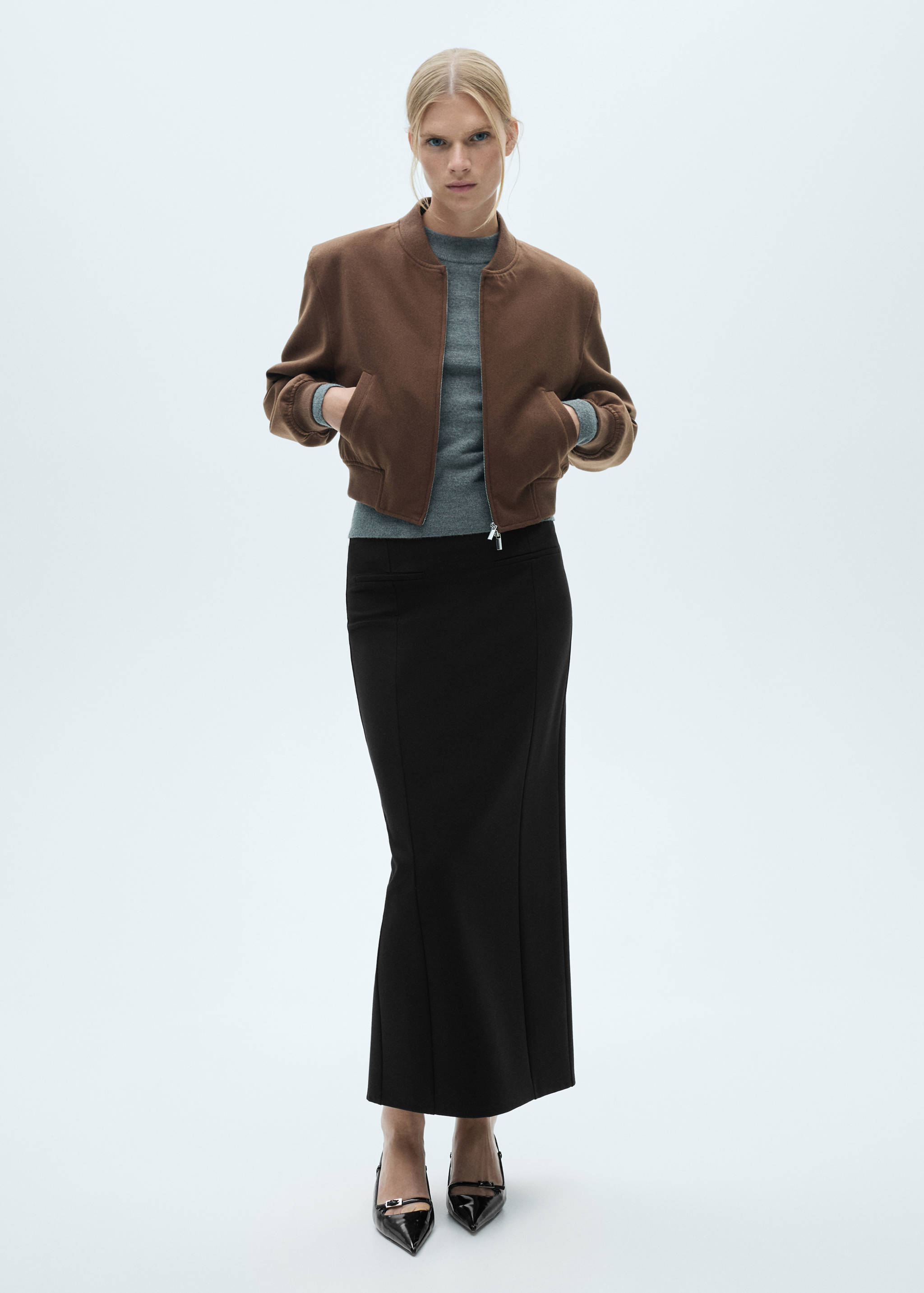 Long pencil skirt - General plane