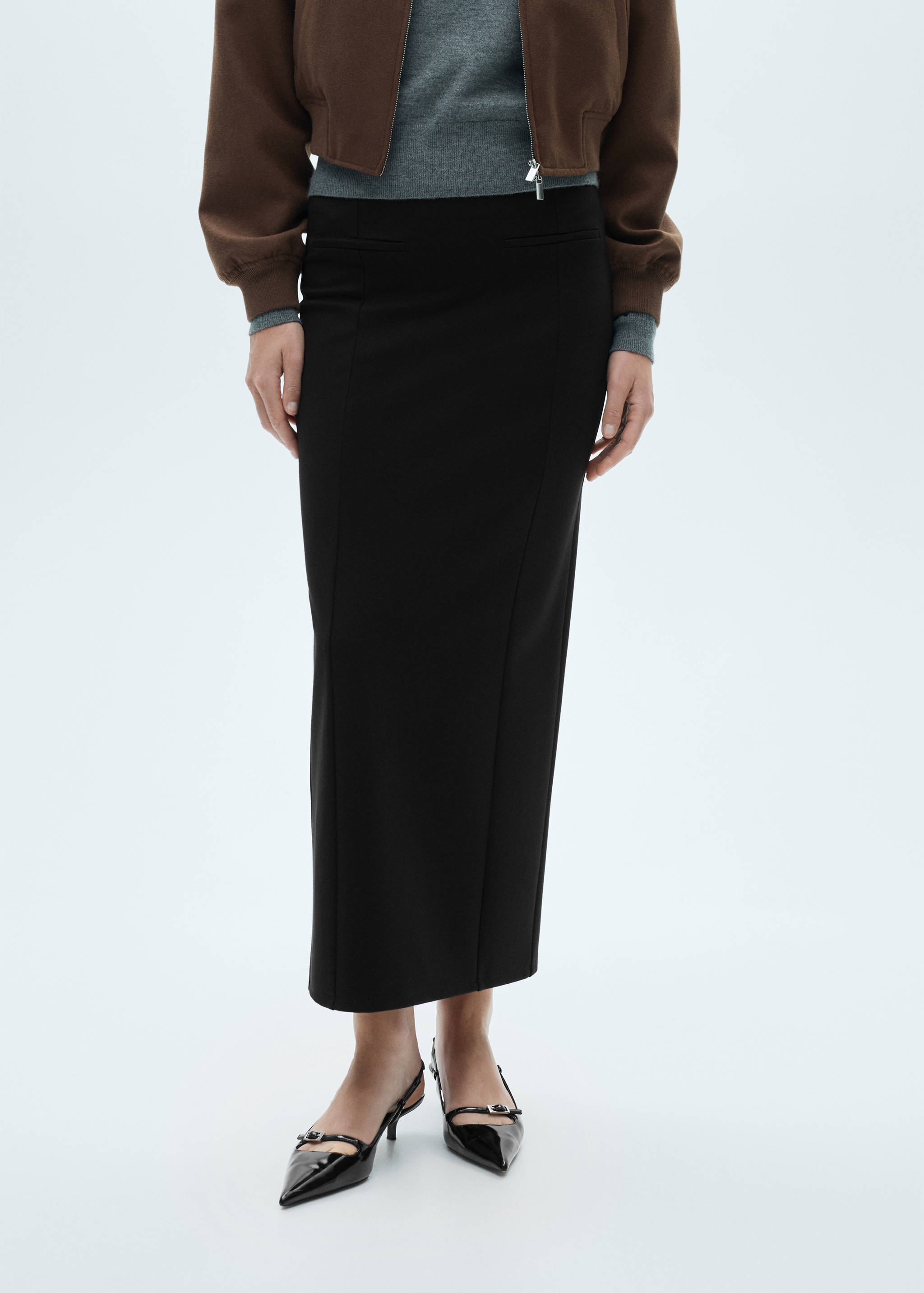Long pencil skirt - Medium plane
