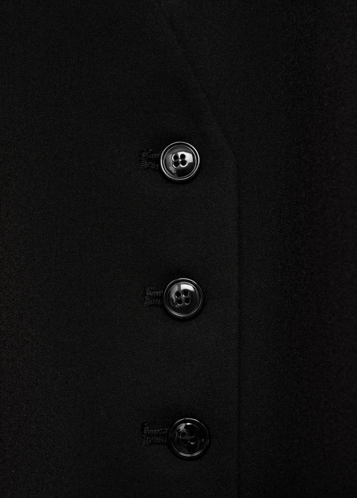 Suit waistcoat with buttons — Black