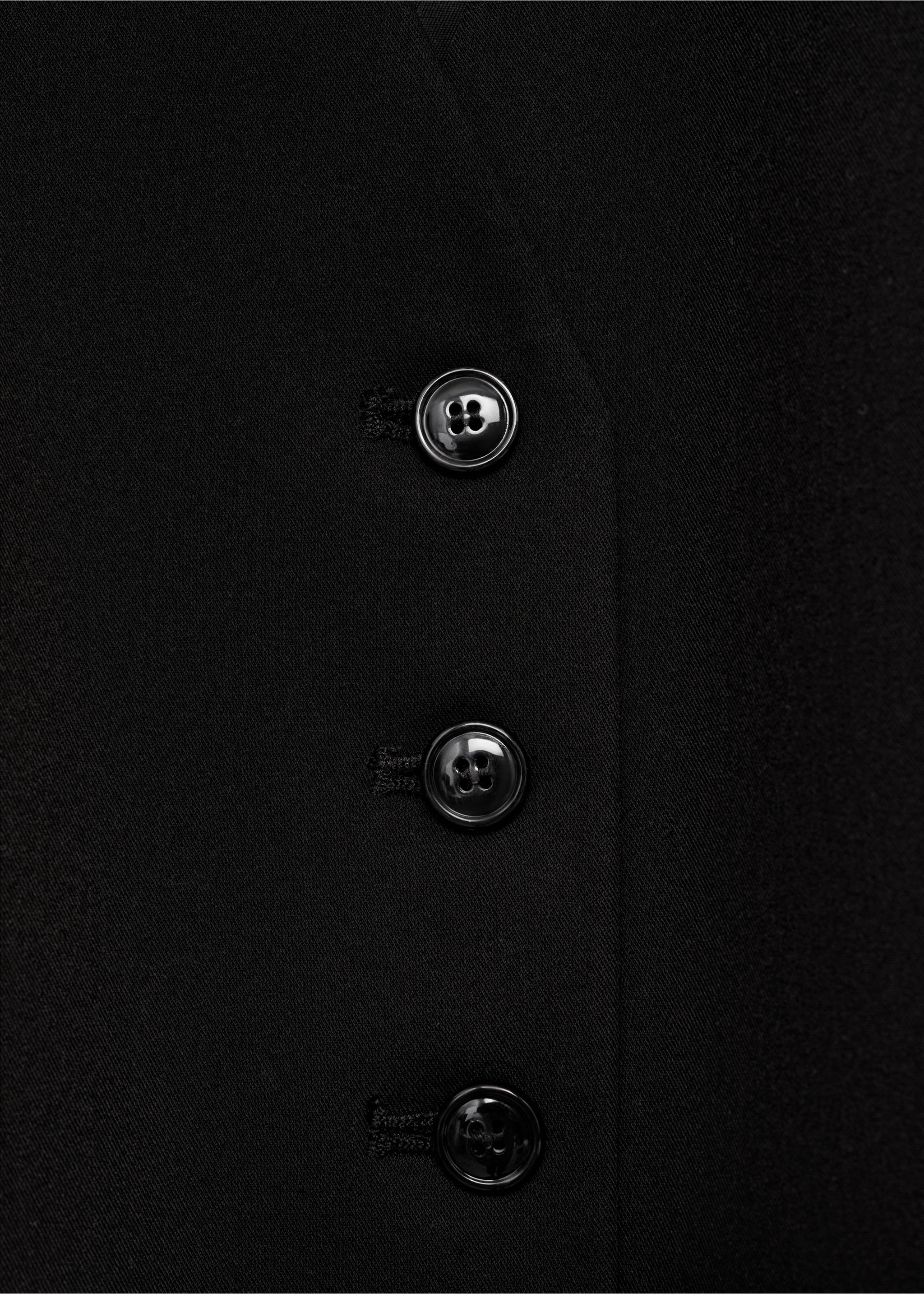 Chaleco traje botones - Detalle del artículo 8, Negro. Ref: 77095636-00.