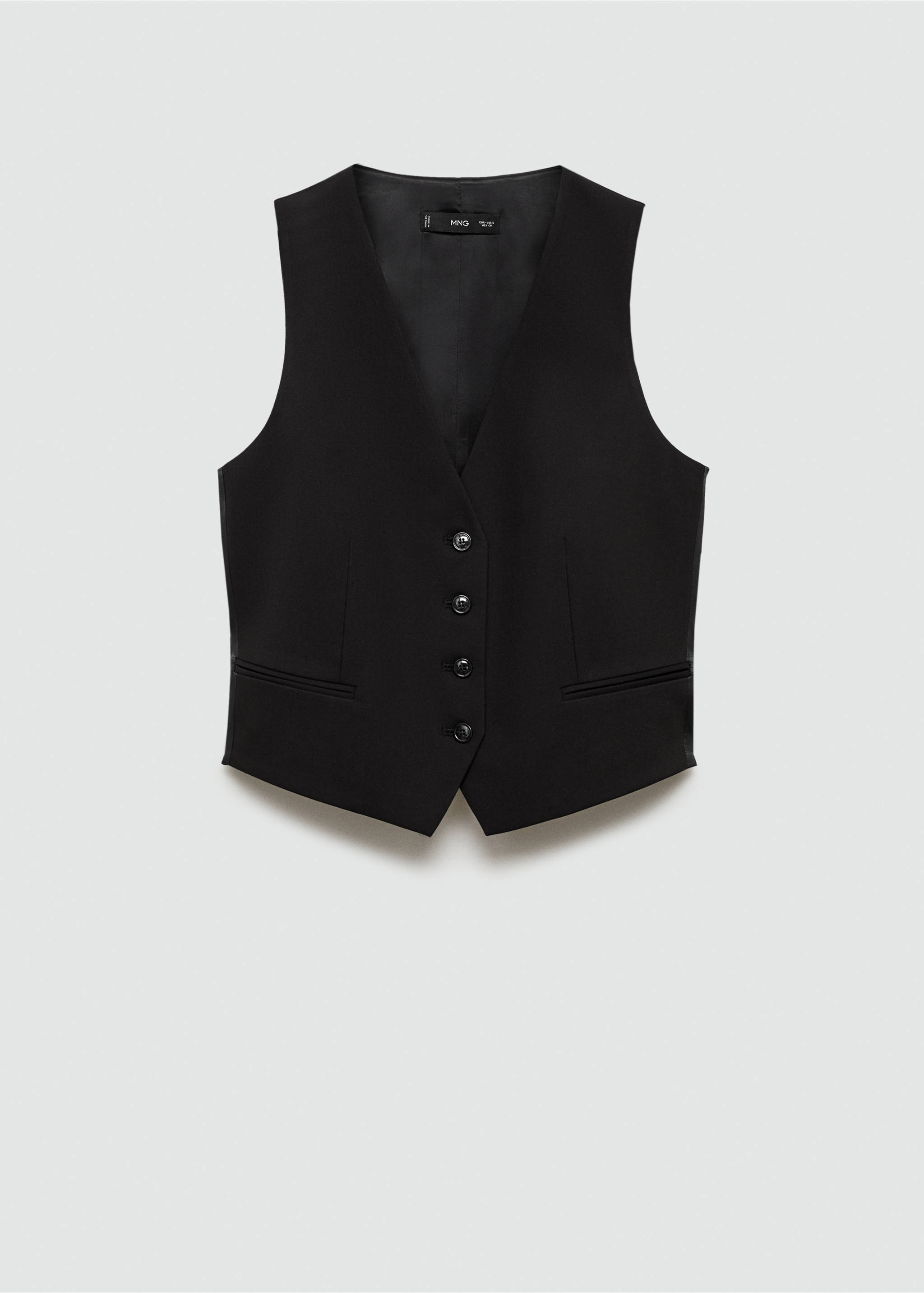 Chaleco traje botones - Artículo sin modelo, Negro. Ref: 77095636-00.