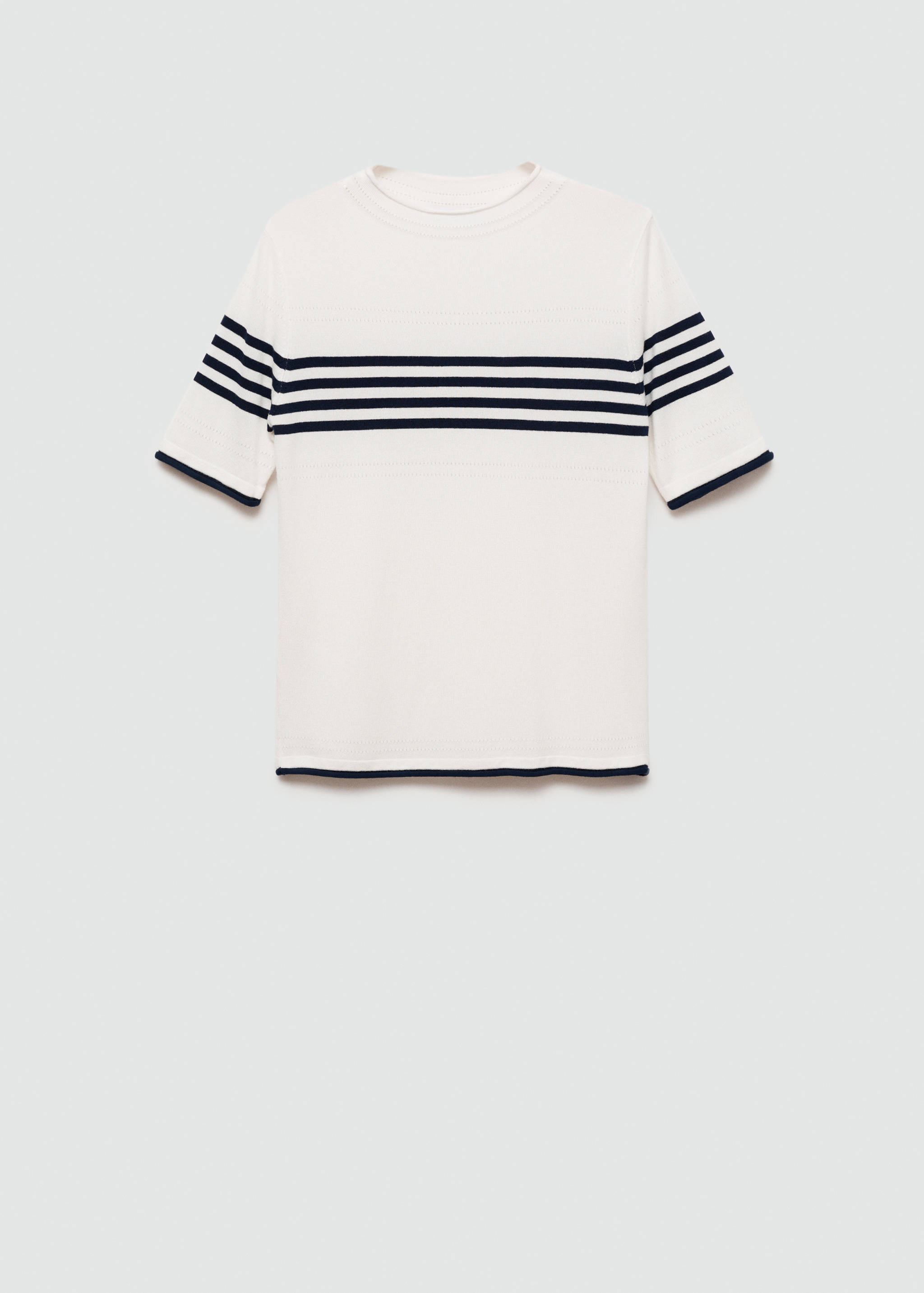 Striped fine-knit sweater - Article without model