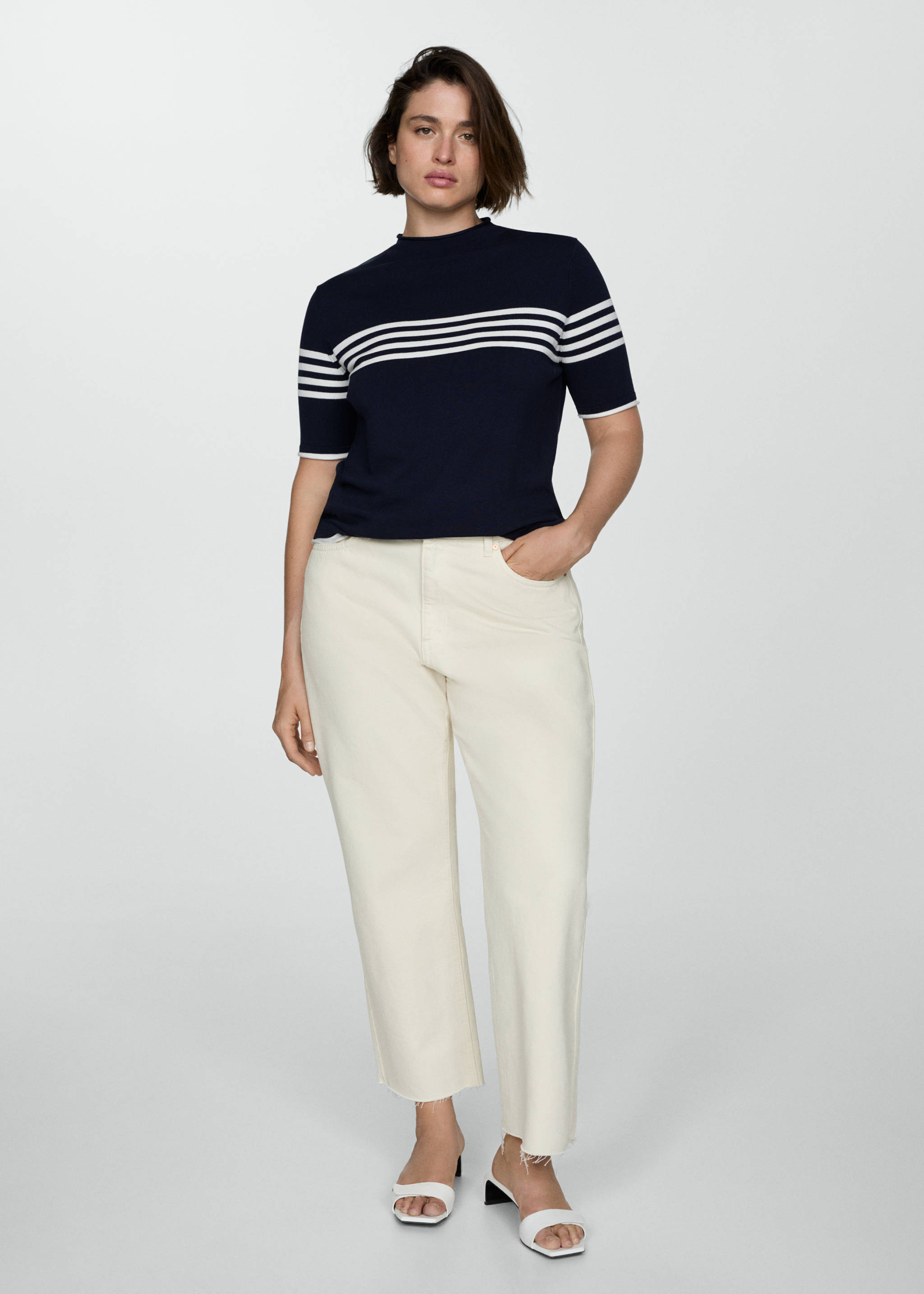 Striped fine-knit sweater - Details of the article 3