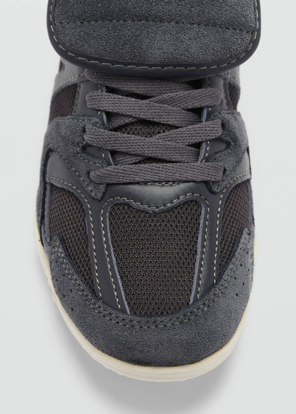 Leather panel sneakers — Night Blue