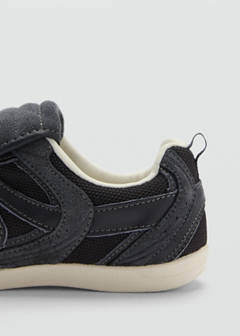 Leather panel sneakers — Night Blue 4