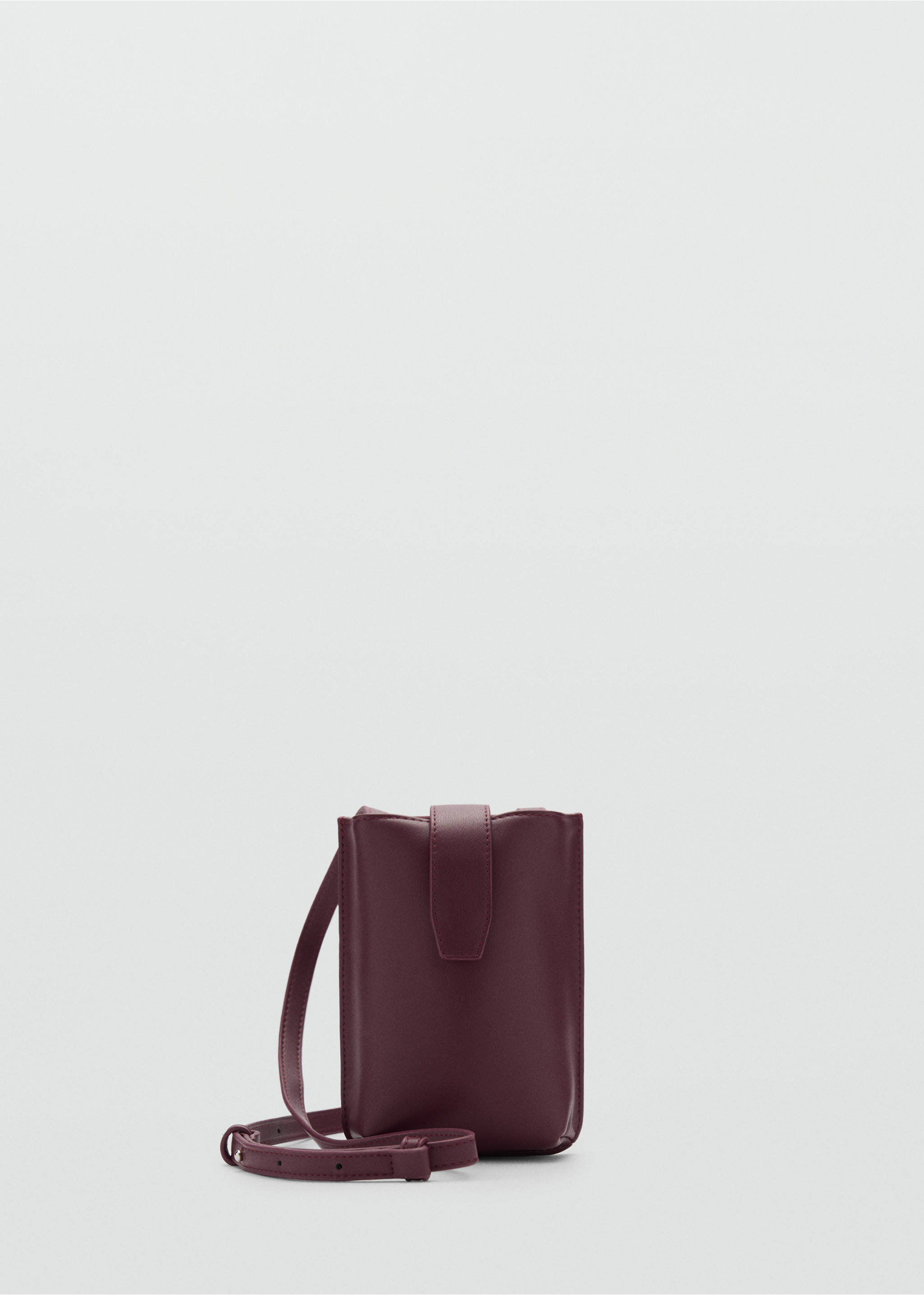 Mini faux-leather shoulder bag - Article without model, Burgundy. Ref: 77095639-00.