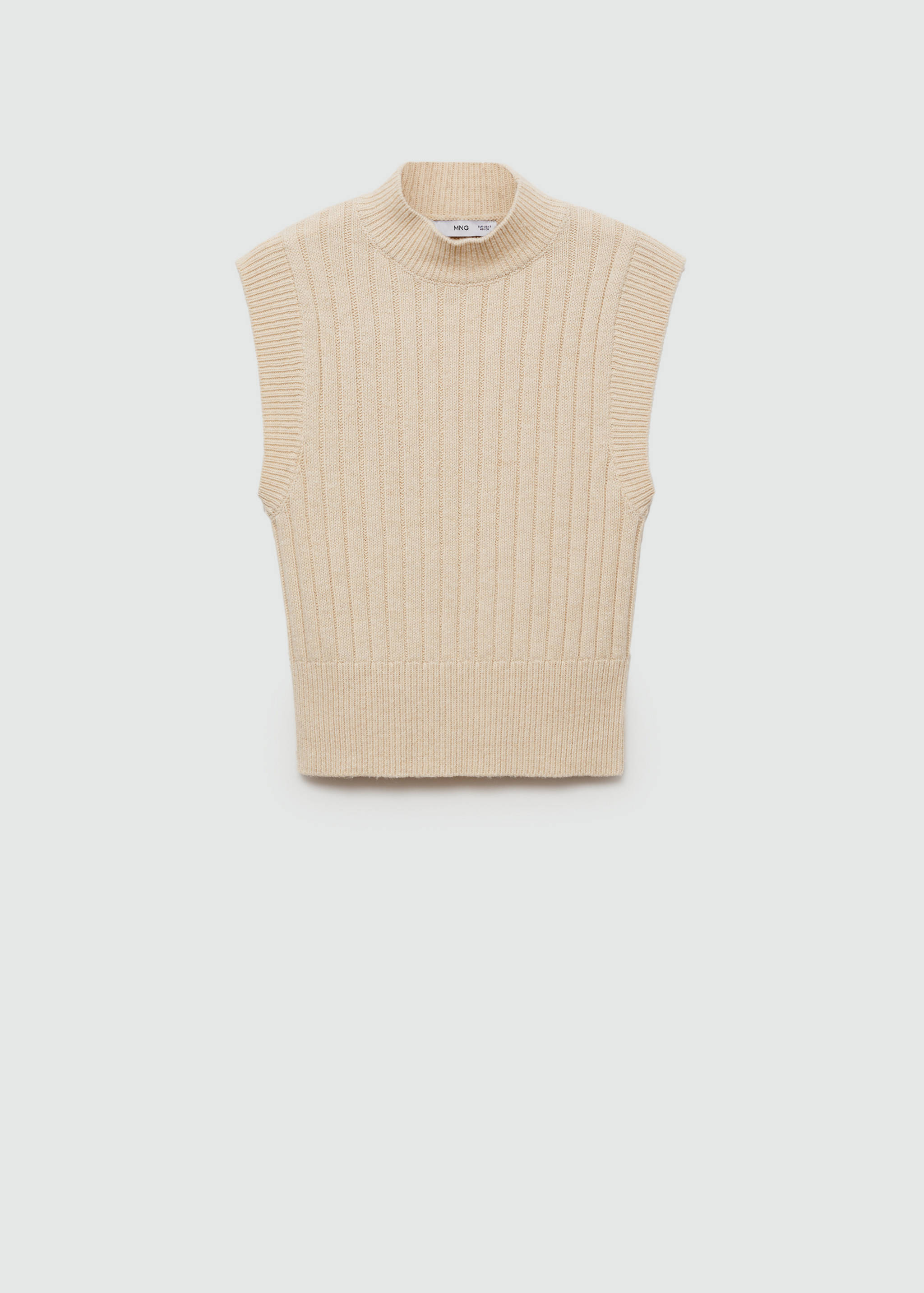Perkins-neck knitted vest - Article without model