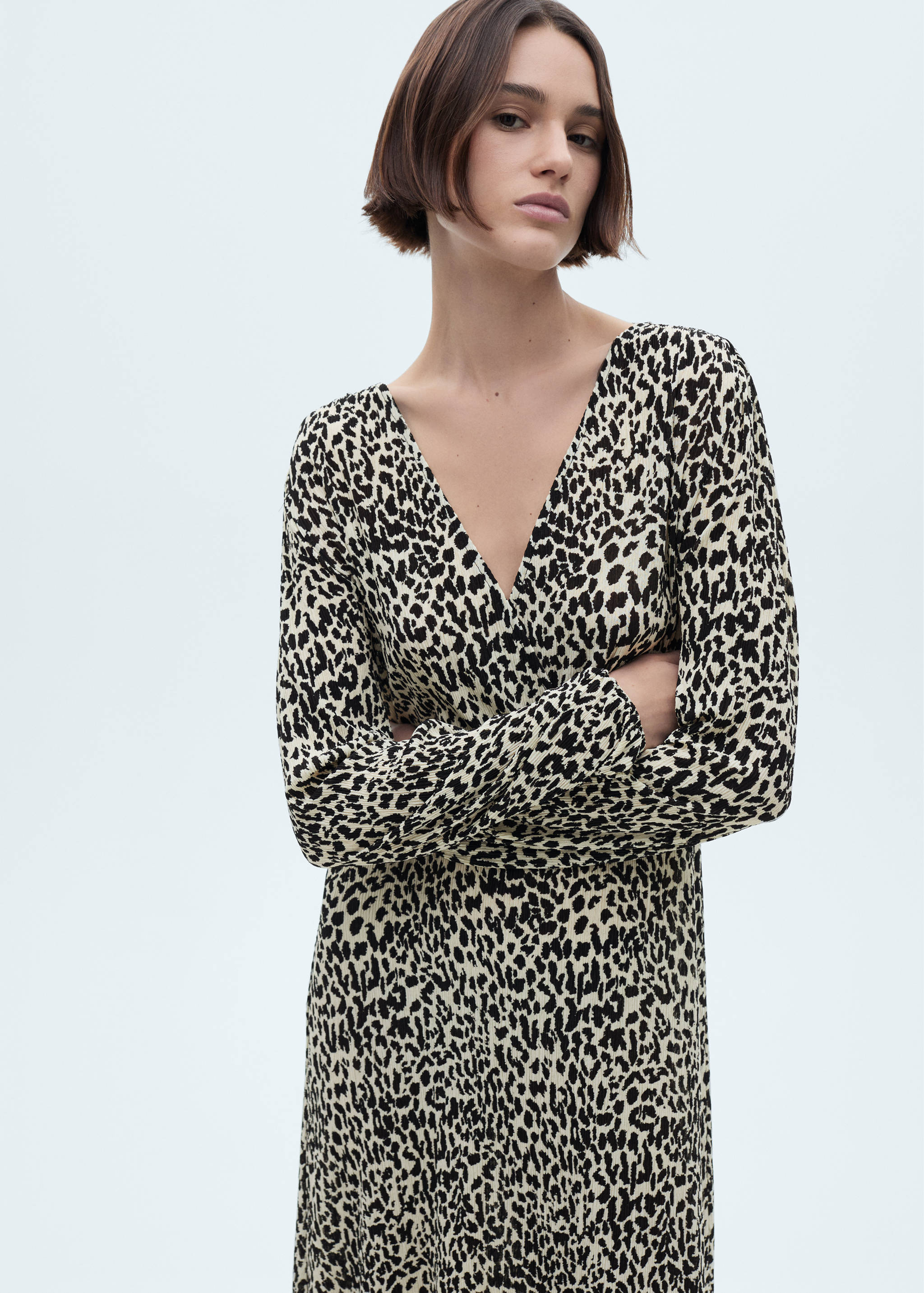Leopard-print long dress - Plan moyen