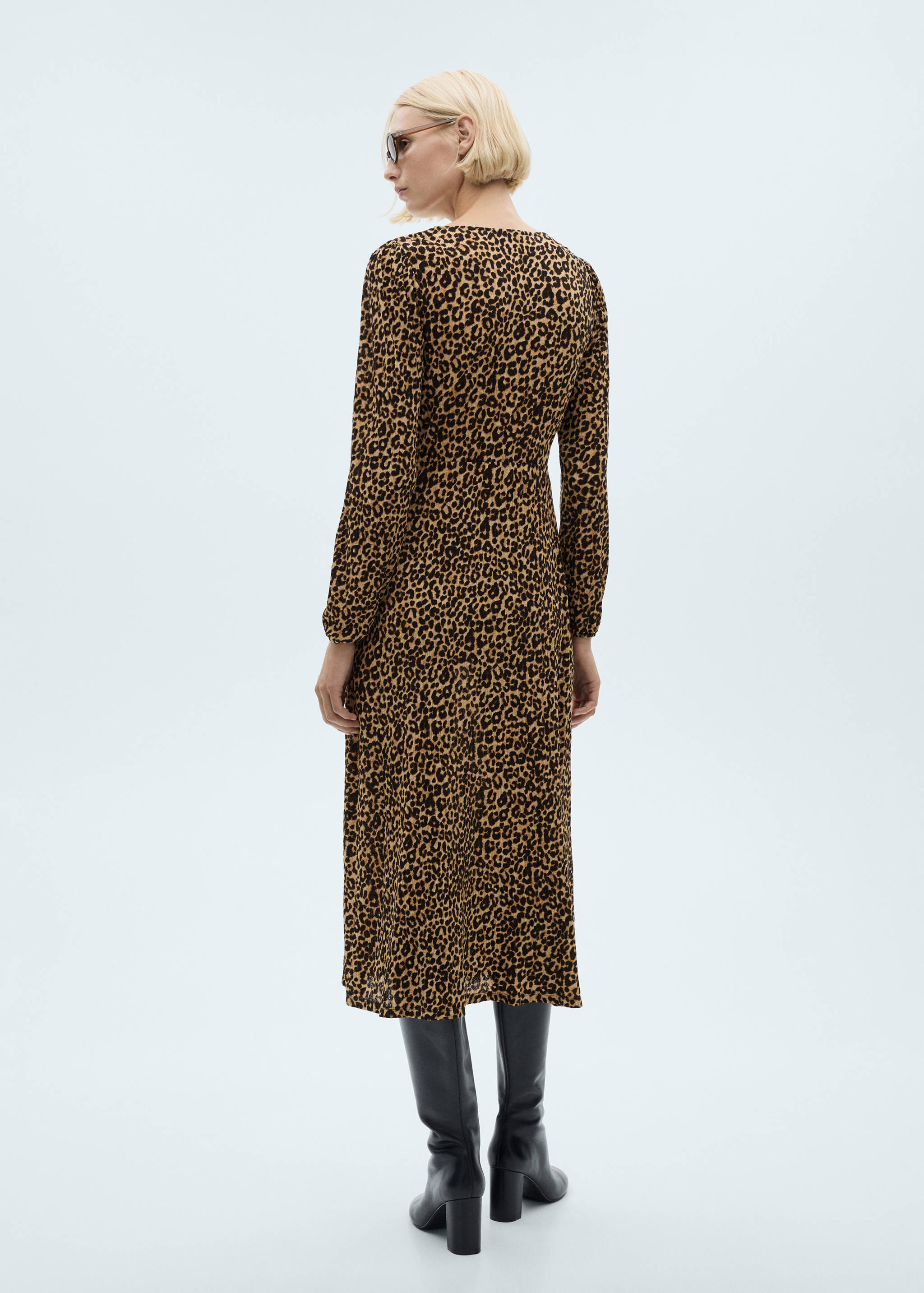 Leopard-print long dress - Verso de l’article