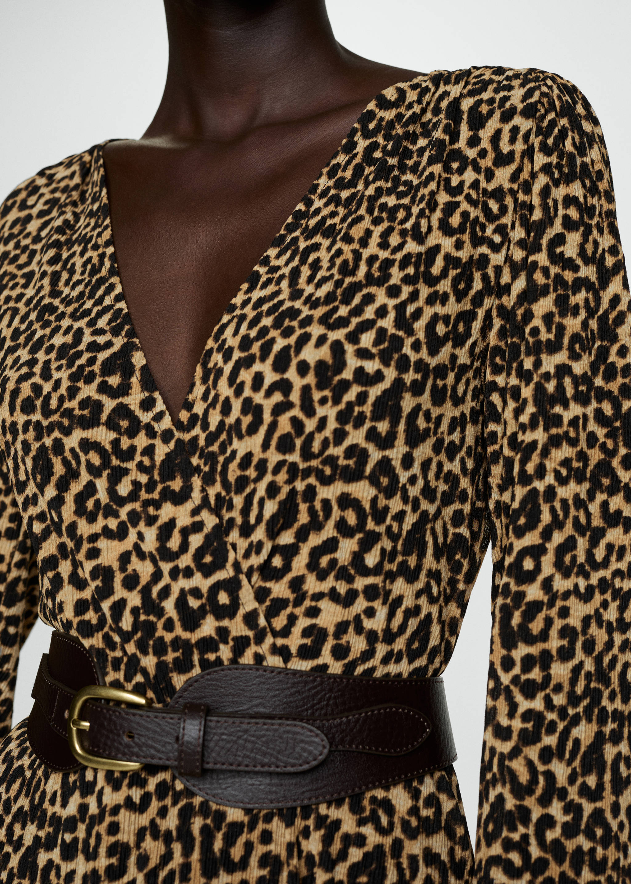 Leopard-print long dress - Détail de l'article 6