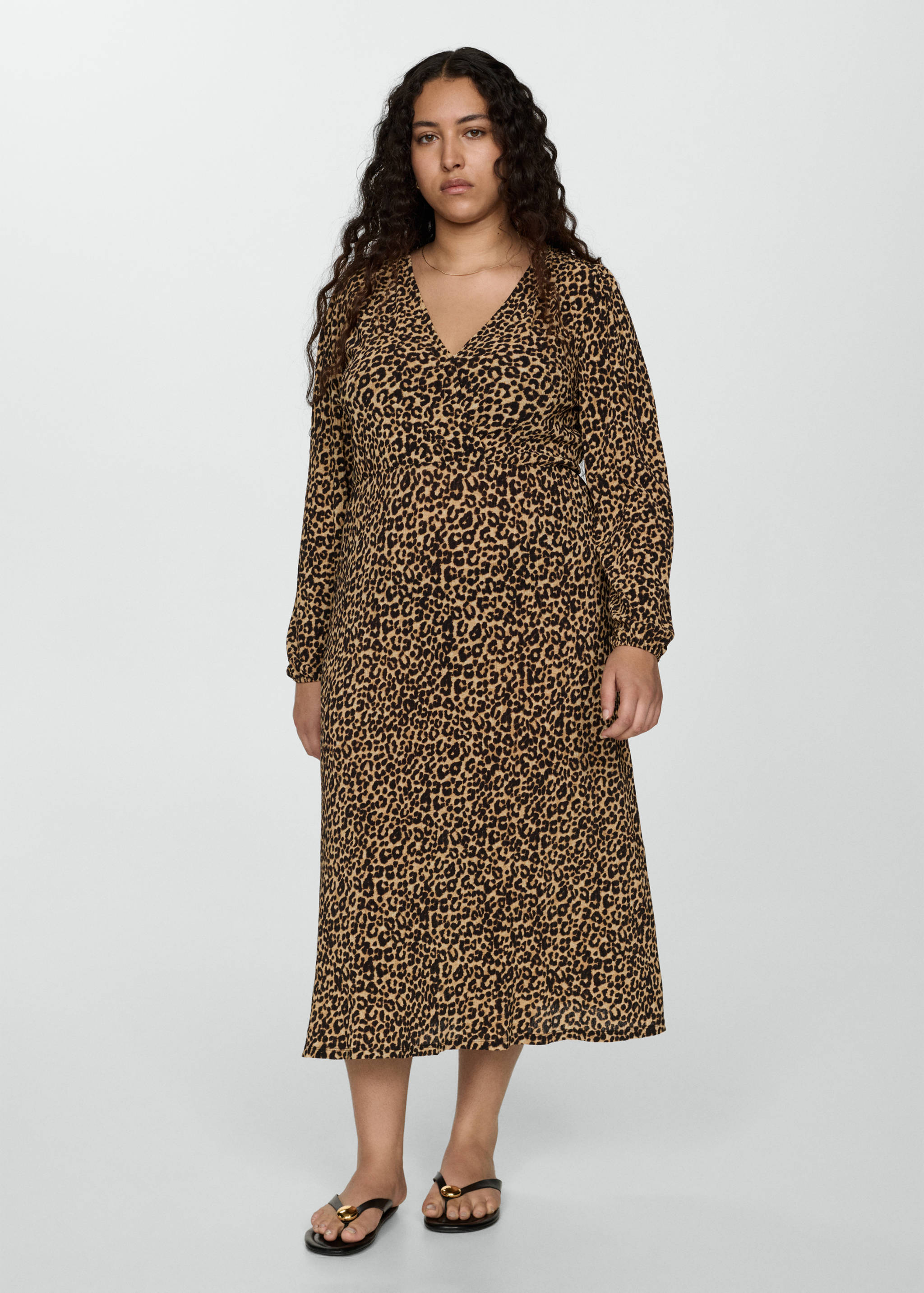 Leopard-print long dress - Détail de l'article 3