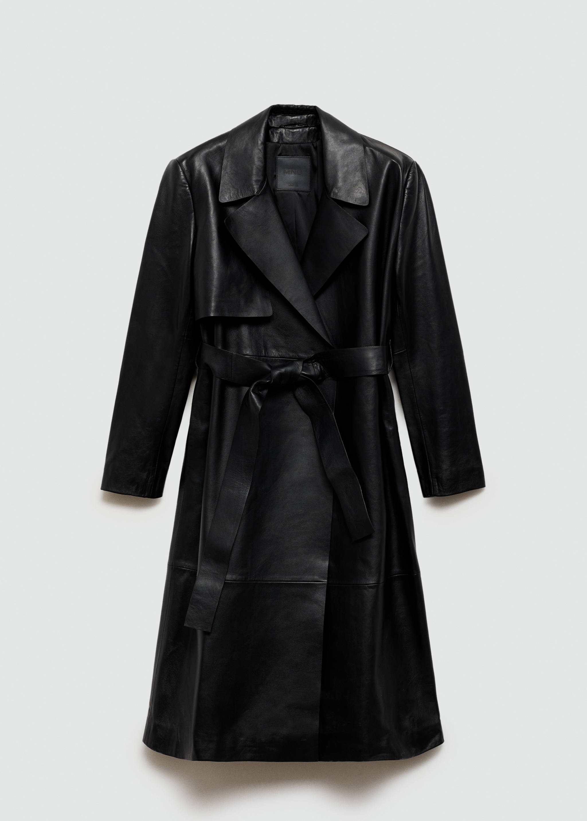 Leather trench coat with belt - Article without model