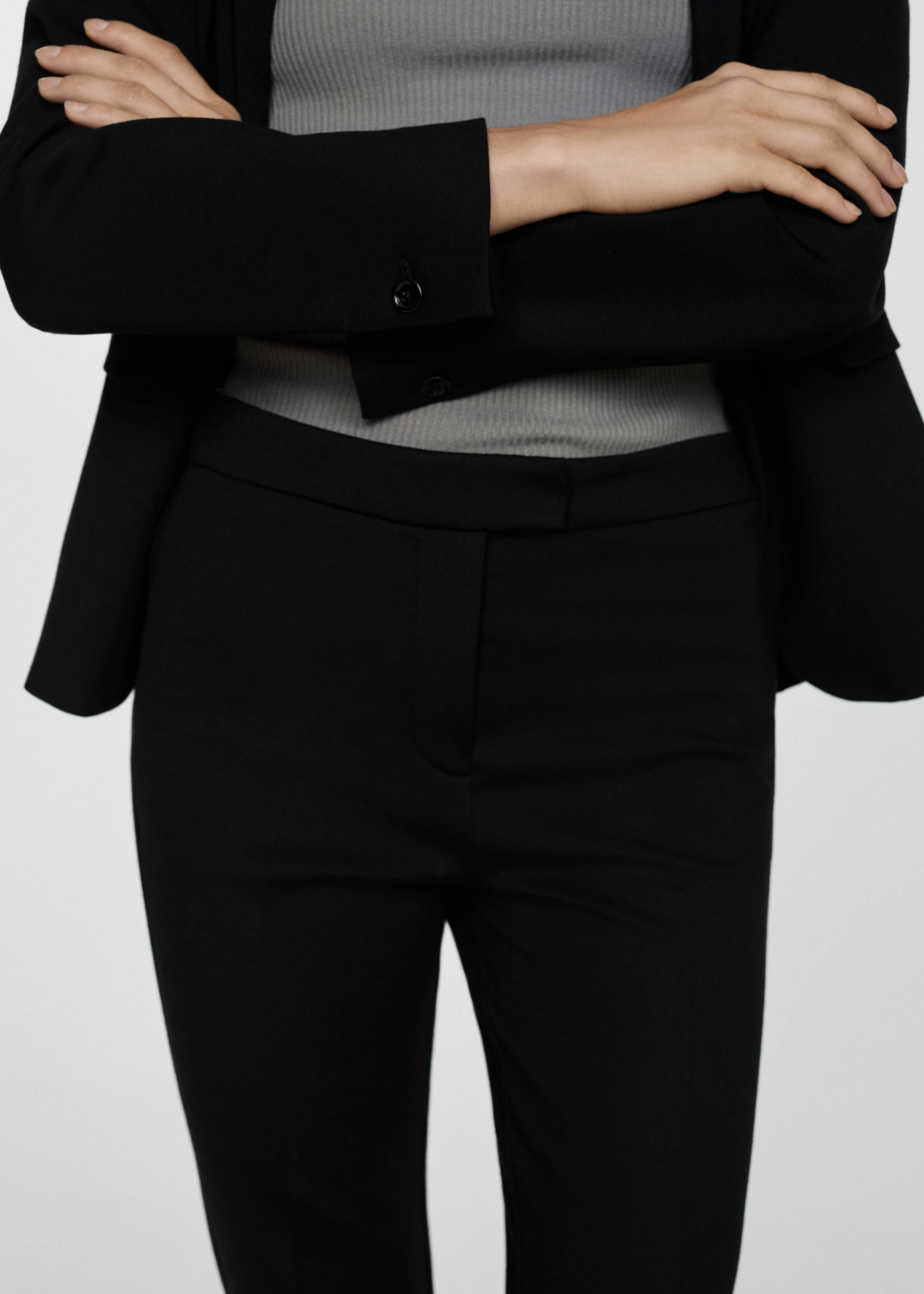 Rome-knit straight trousers - Details of the article 1