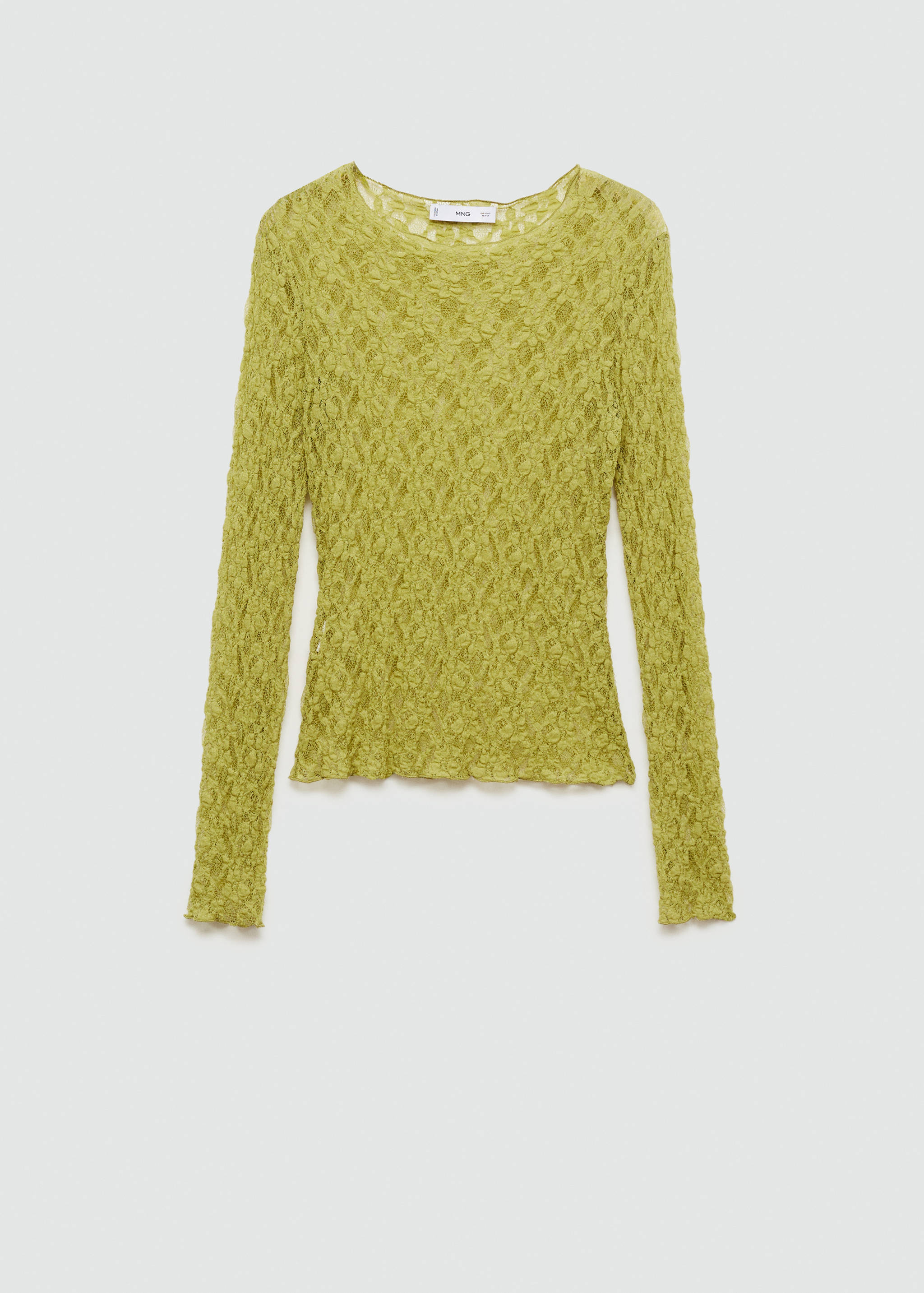 Round-neck lace t-shirt - Article without model