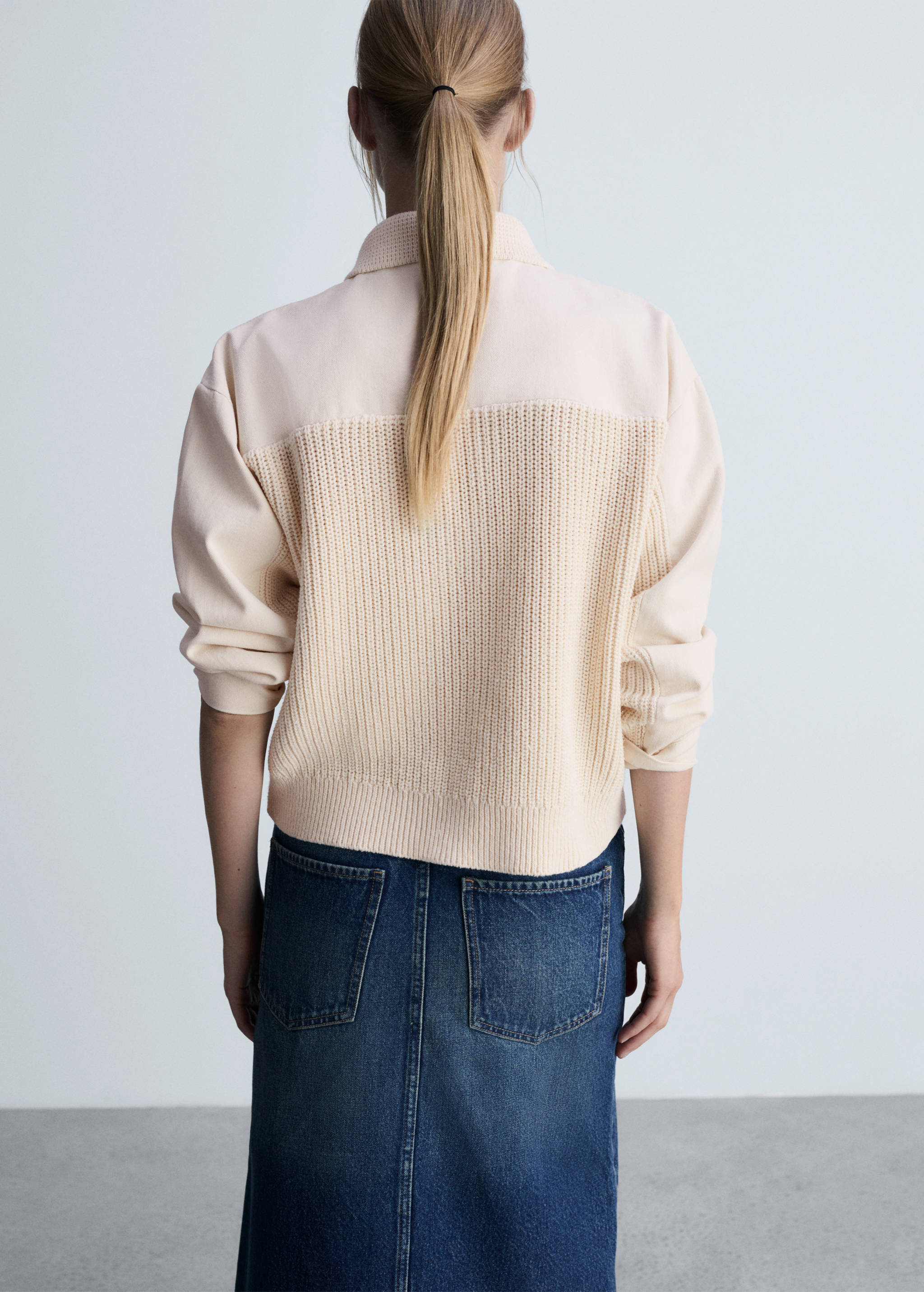 Комбинированная куртка из трикотажа - Обратная сторона изделия