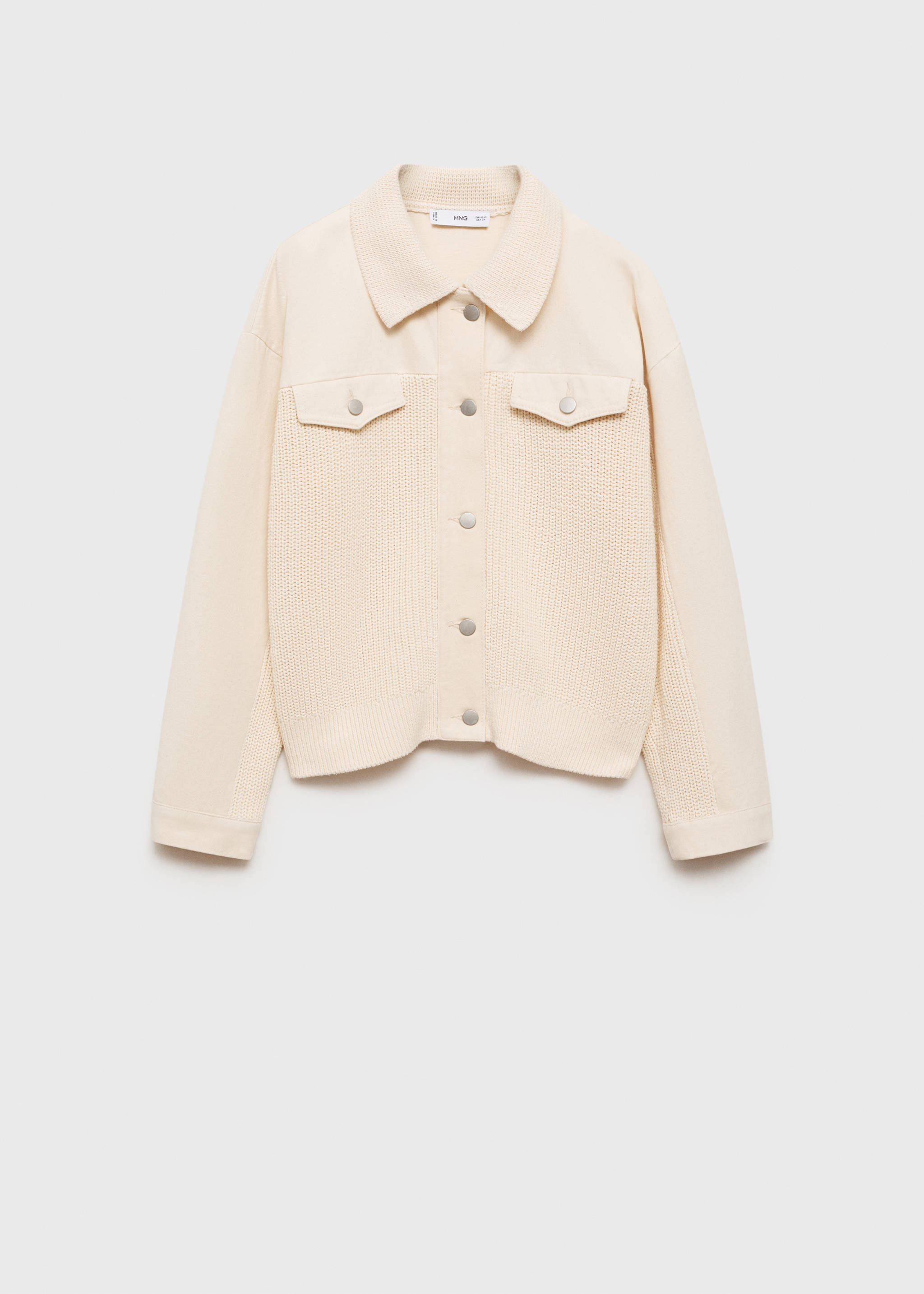 Комбинированная куртка из трикотажа - Изделие без модели