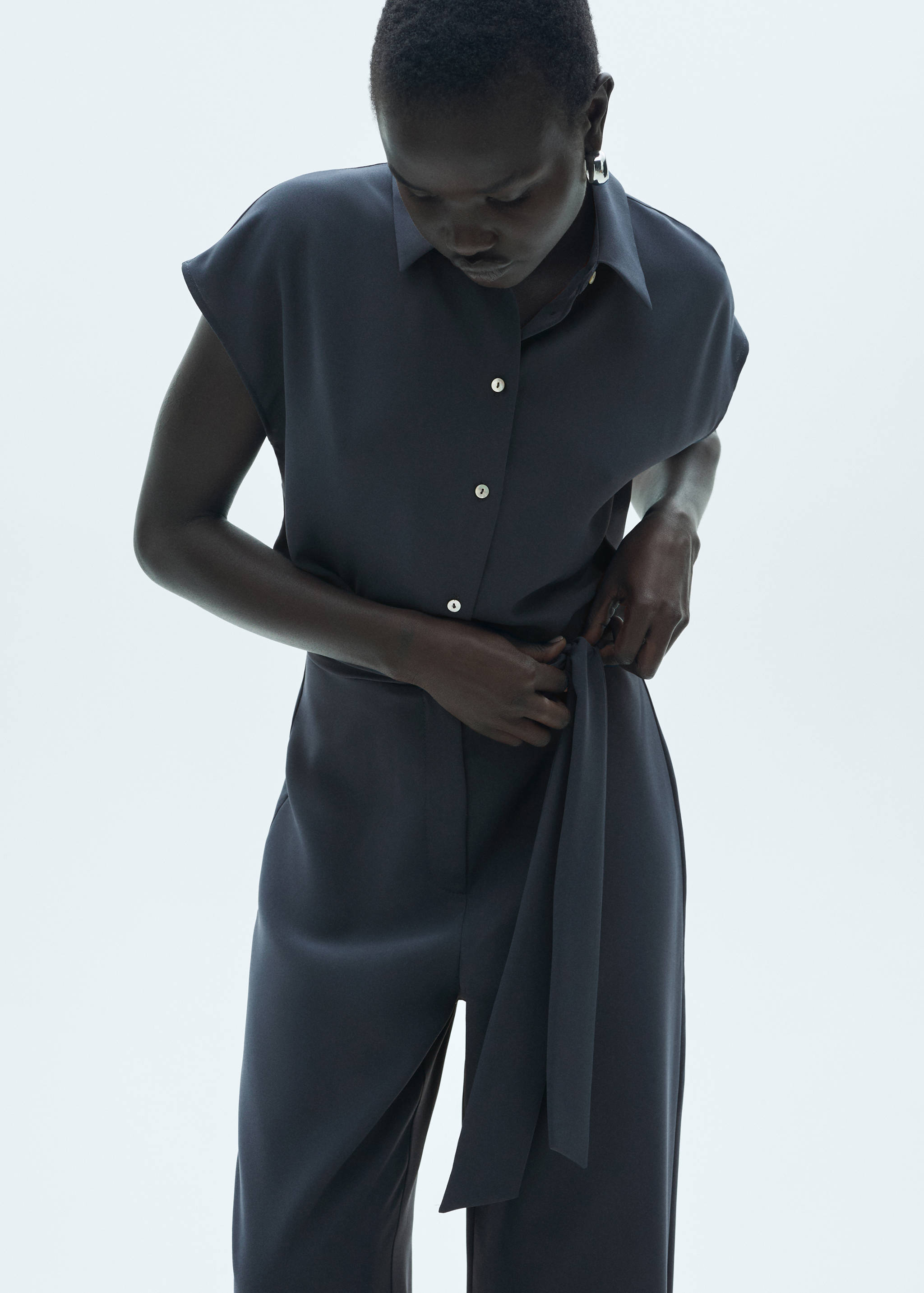 Long jumpsuit with lacing - Medium plane