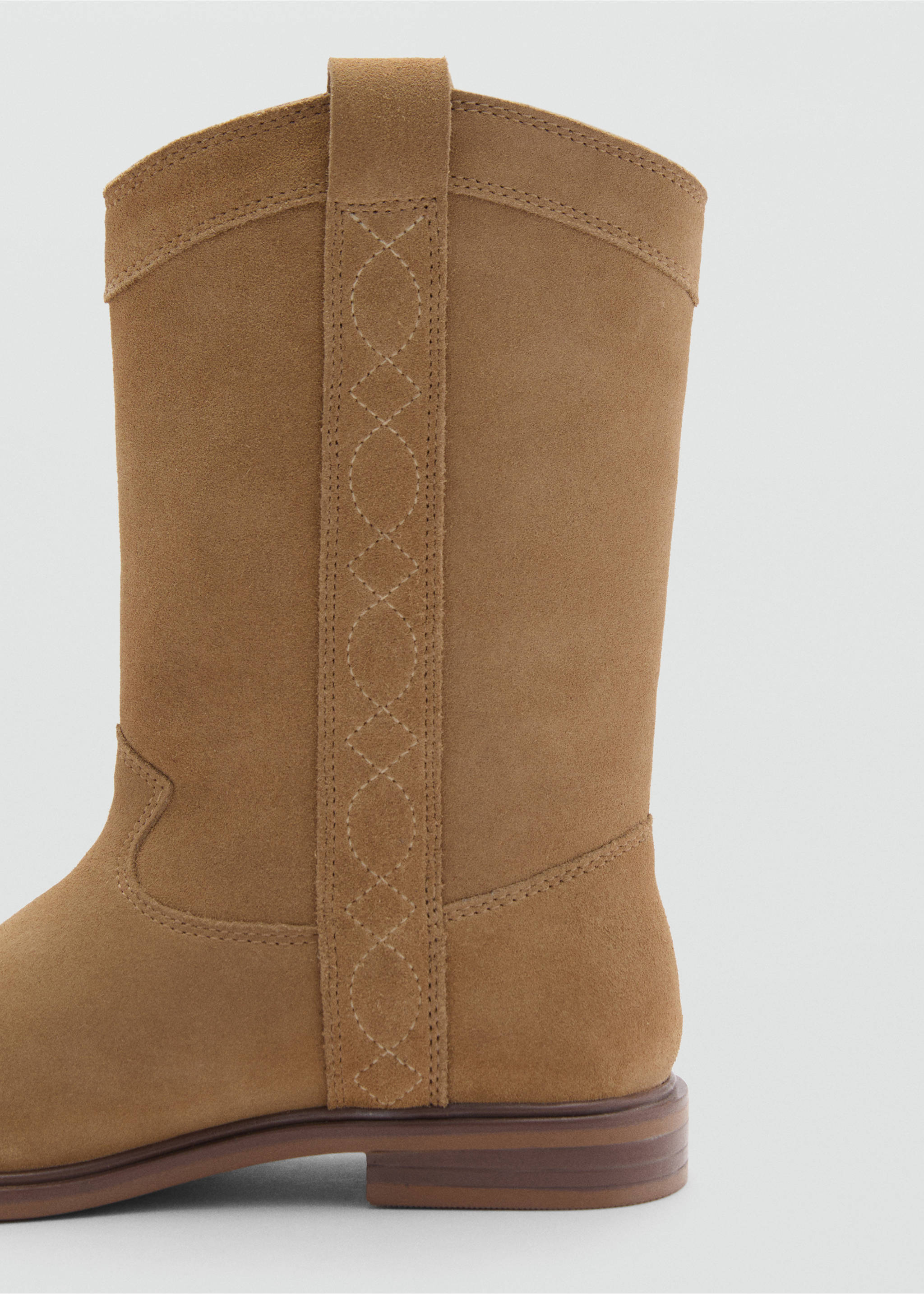 Leather high boots - Details of the article 1, Sand. Ref: 77095962-00.