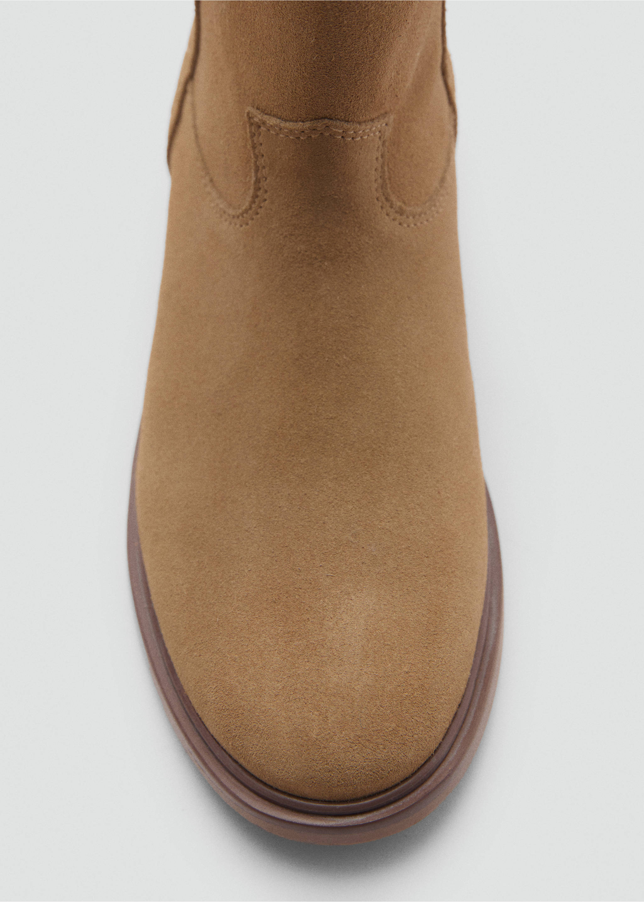 Leather high boots - Details of the article 2, Sand. Ref: 77095962-00.