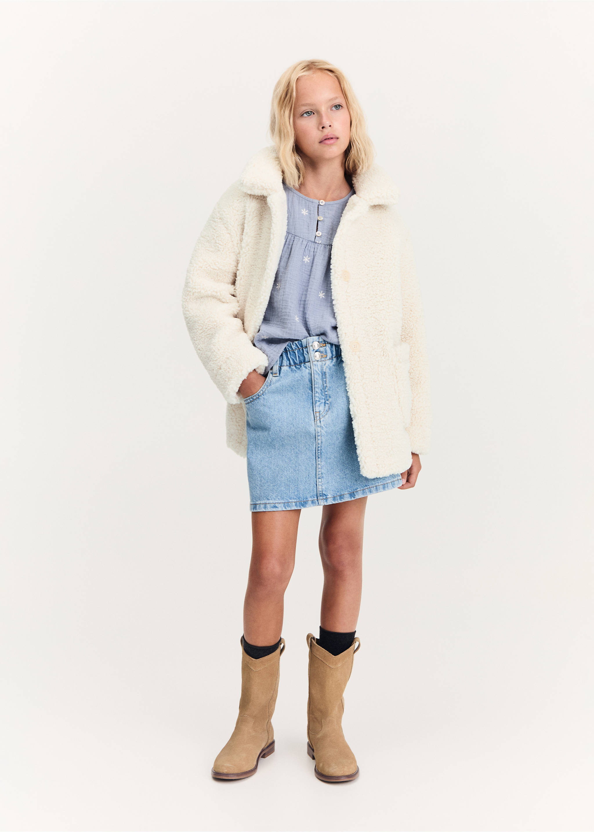 Leather high boots - Details of the article 3, Sand. Ref: 77095962-00.